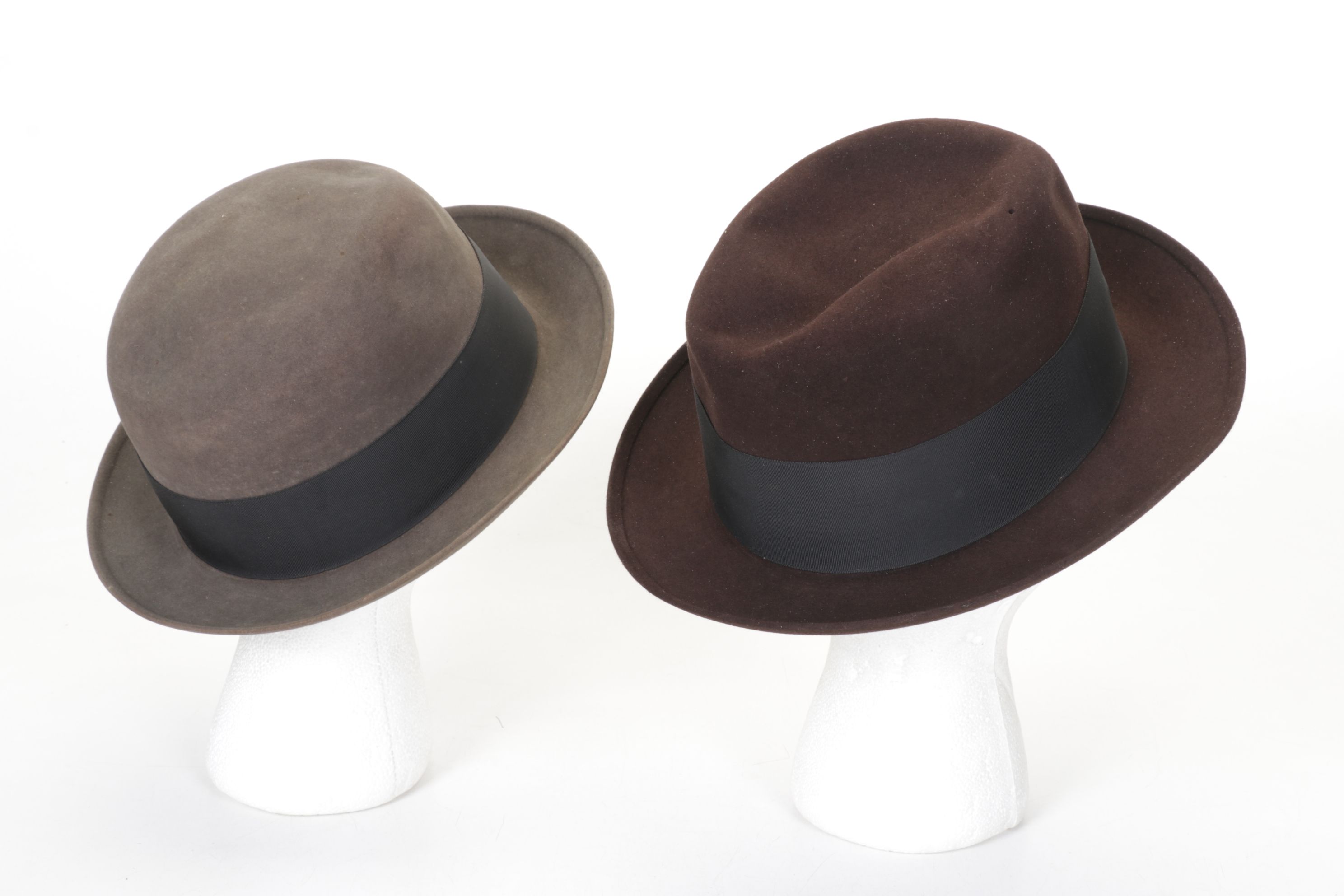 Resistol Beaver Felt Fedoras with Balboa Straw Hat and Mallory Felt Fedora