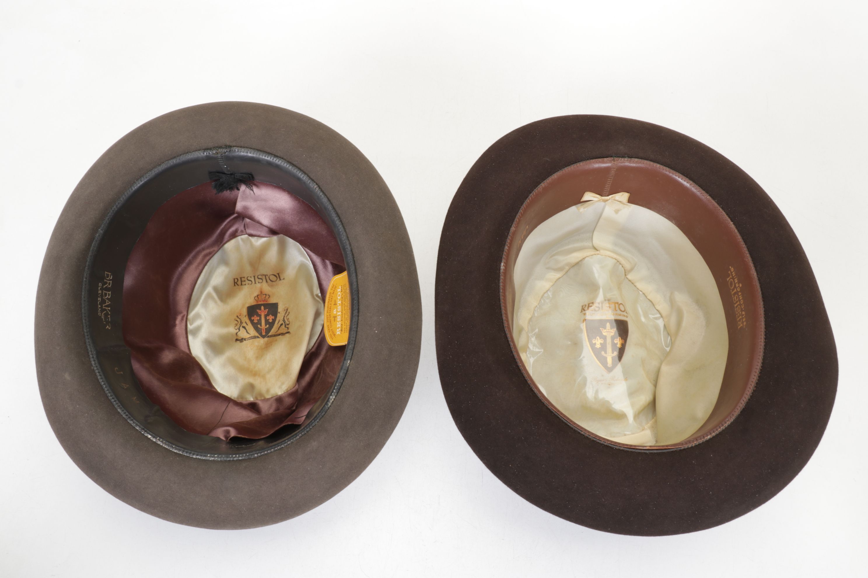 Resistol Beaver Felt Fedoras with Balboa Straw Hat and Mallory Felt Fedora