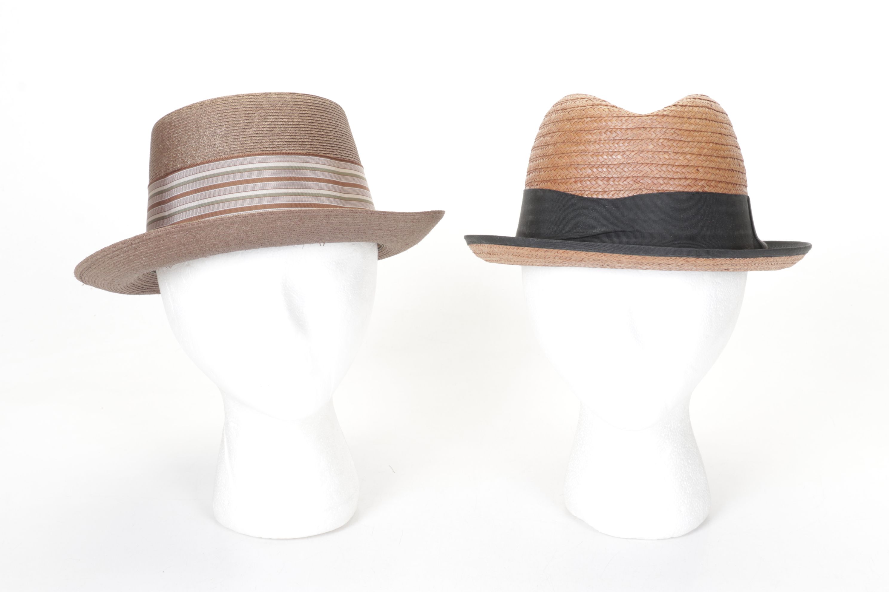 Resistol Beaver Felt Fedoras with Balboa Straw Hat and Mallory Felt Fedora