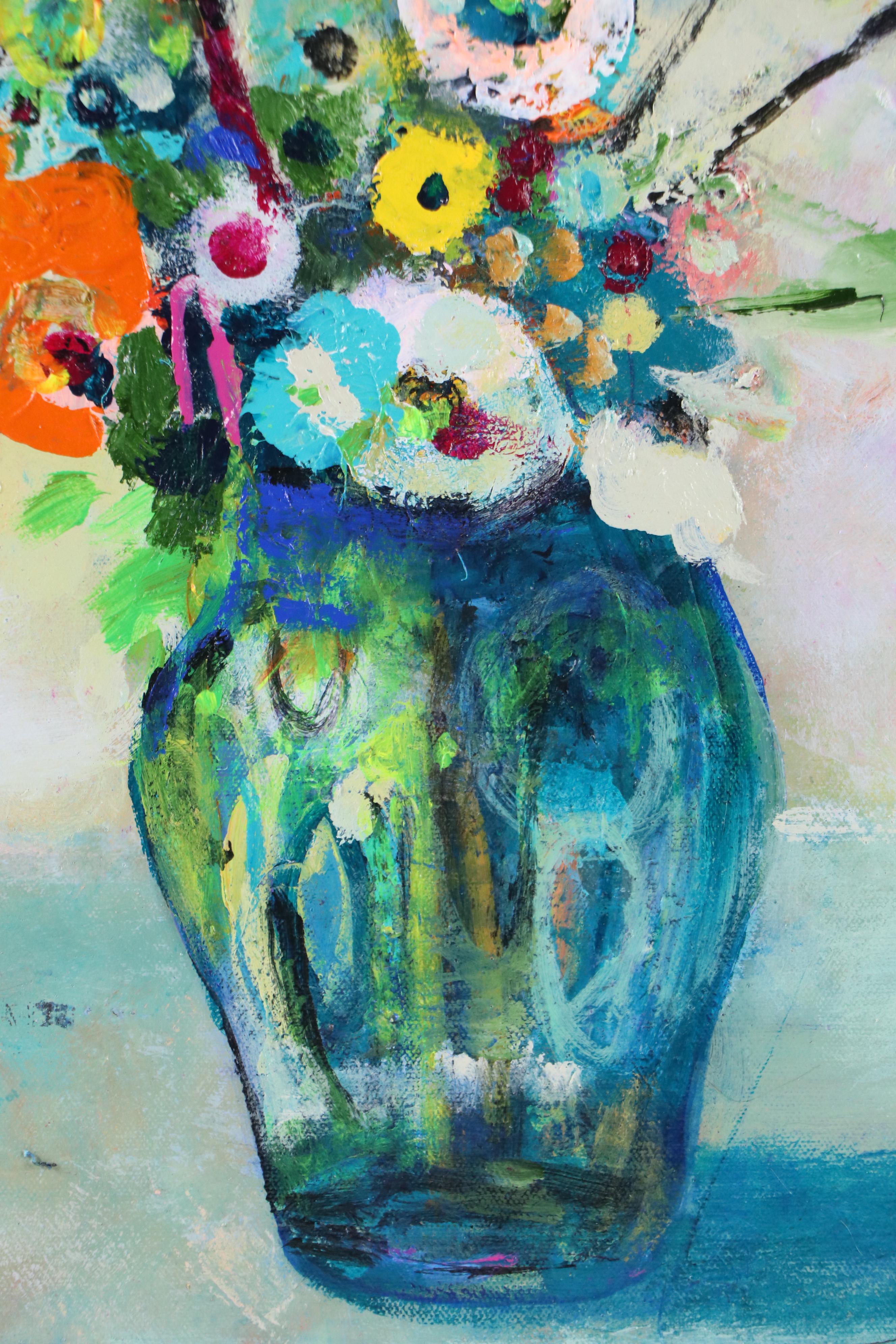 Mark Whitmarsh Floral Still Life Acrylic Painting "Flower Symphony #2," 2025