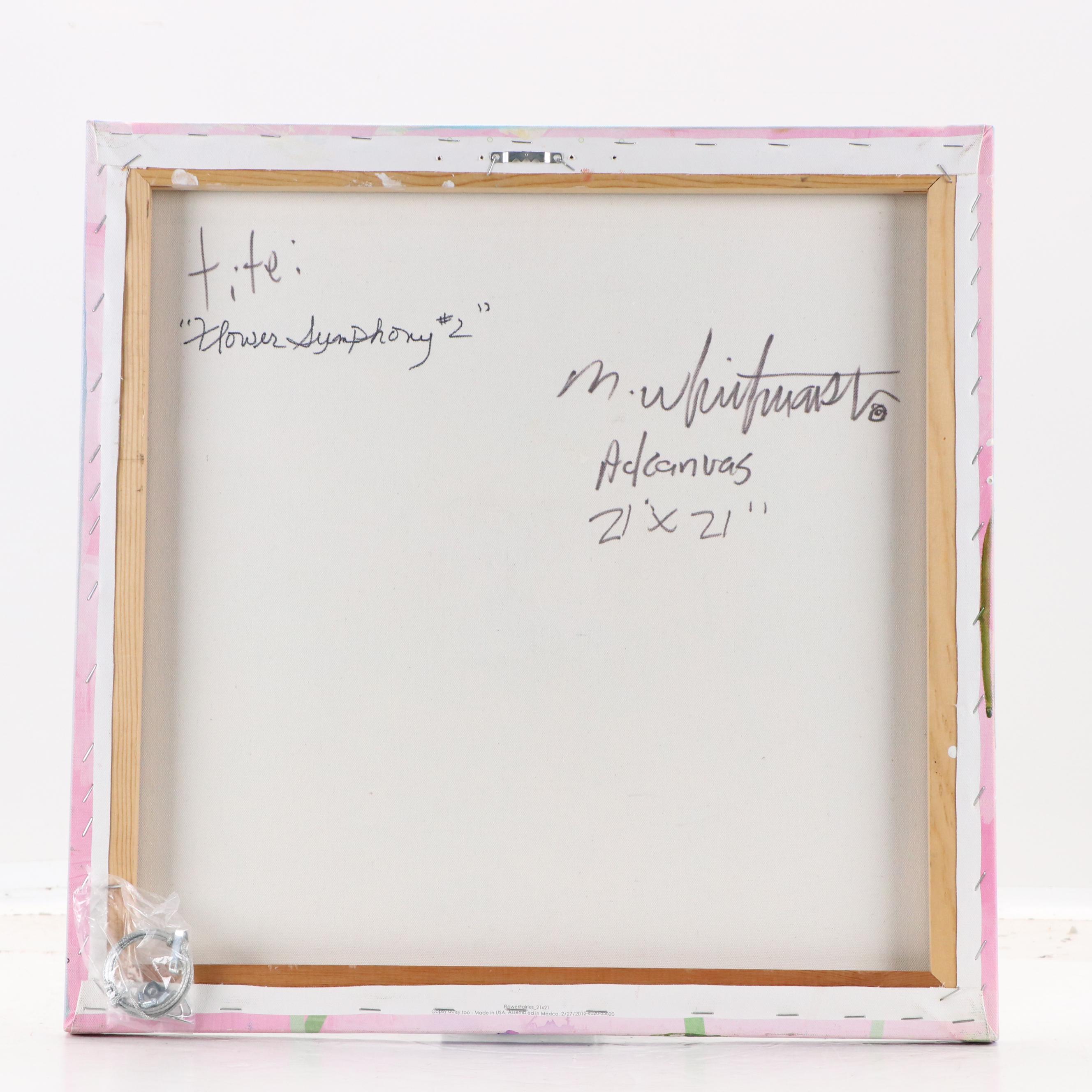 Mark Whitmarsh Floral Still Life Acrylic Painting "Flower Symphony #2," 2025