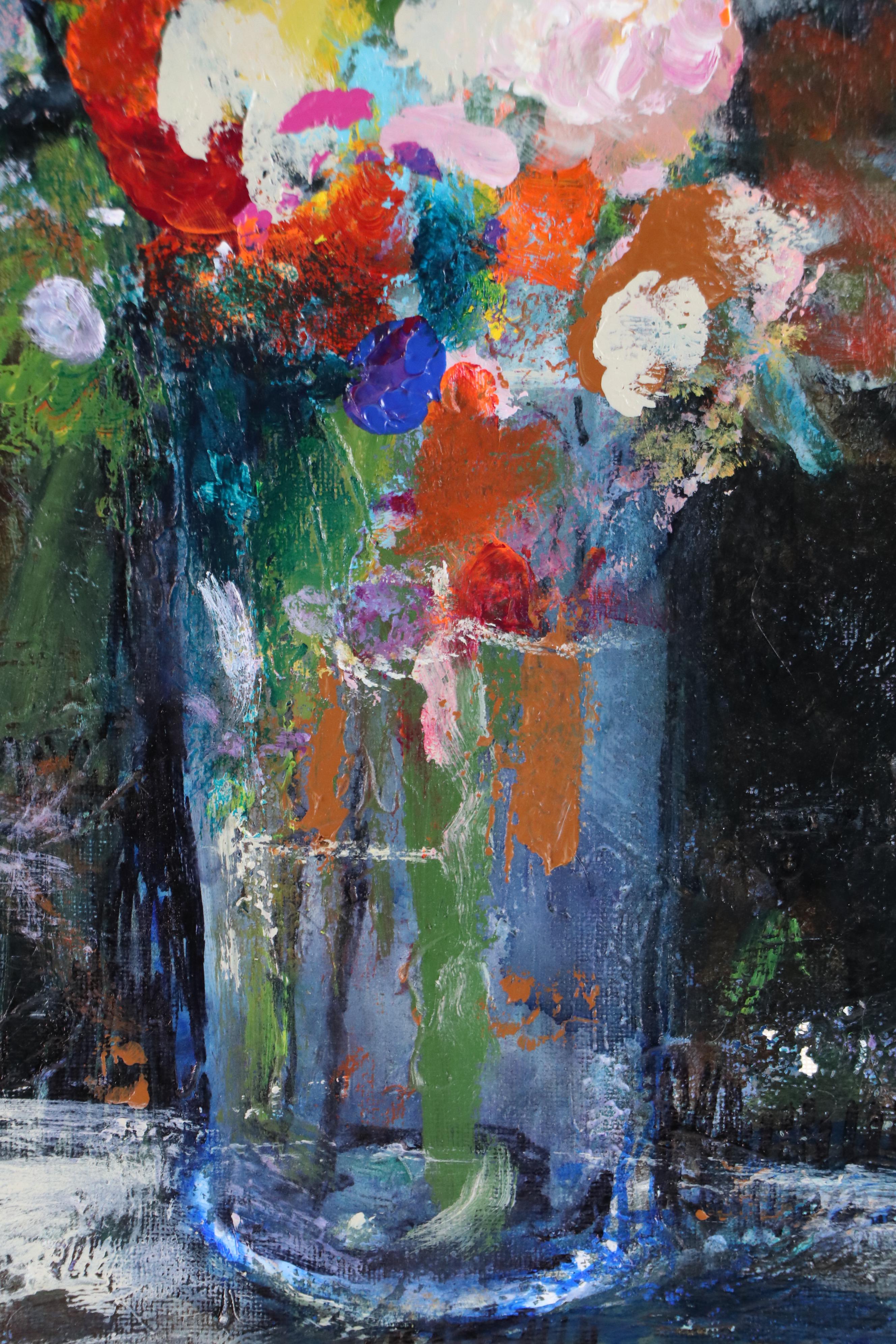 Mark Whitmarsh Floral Still Life Acrylic Painting "Bold & Beautiful," 2025