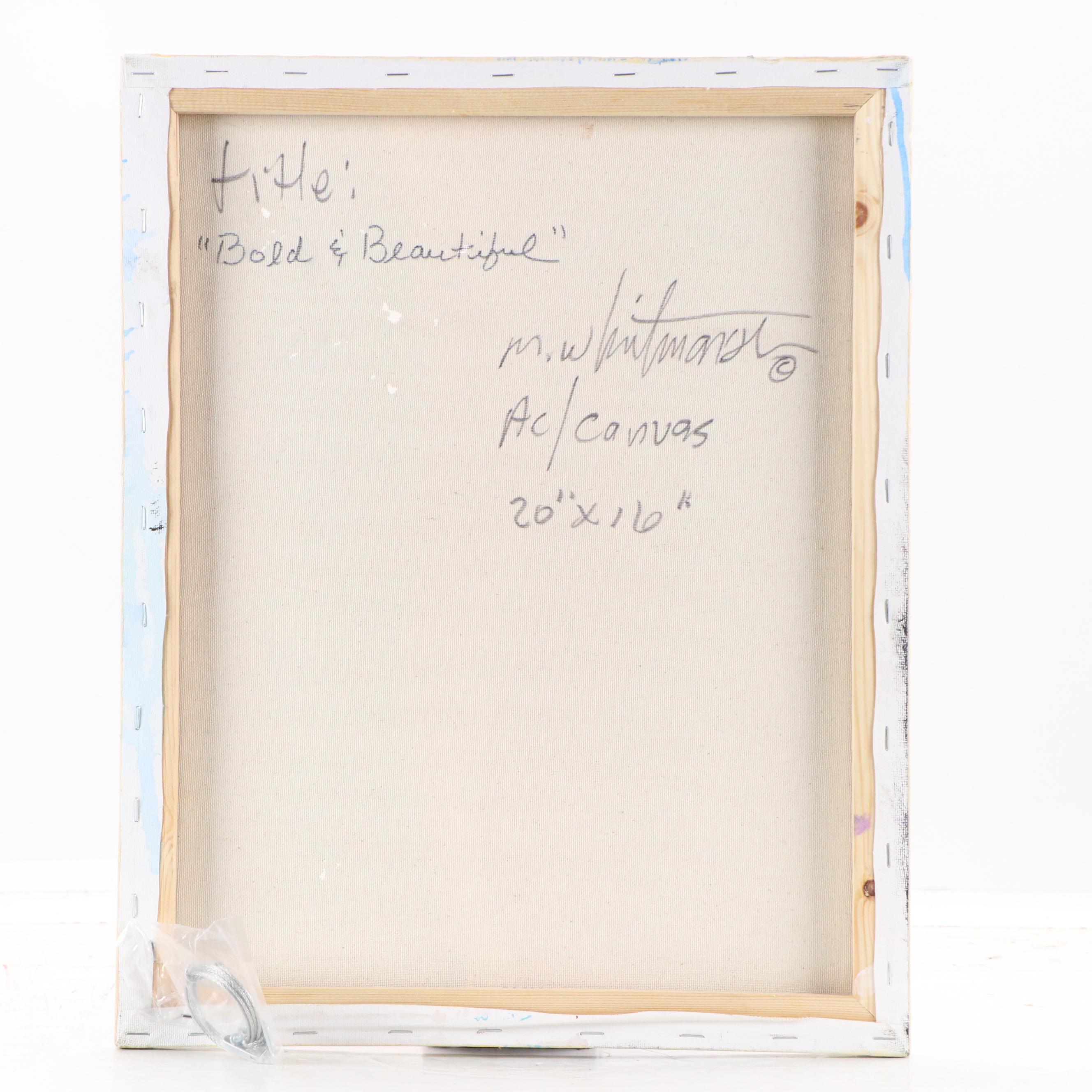 Mark Whitmarsh Floral Still Life Acrylic Painting "Bold & Beautiful," 2025