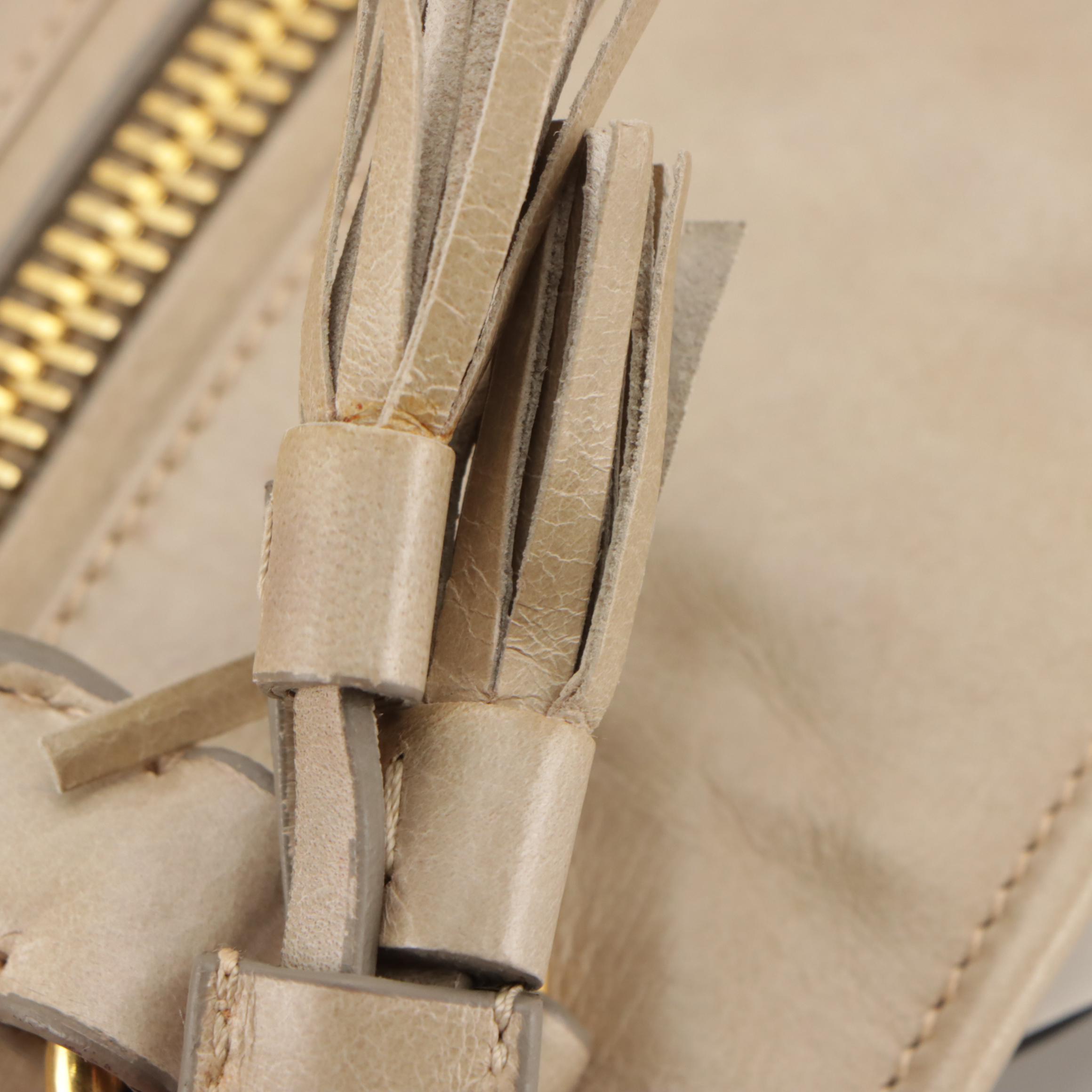 Prada Side Drawstring Tassel Two-Way Shoulder Bag in Crinkled Leather