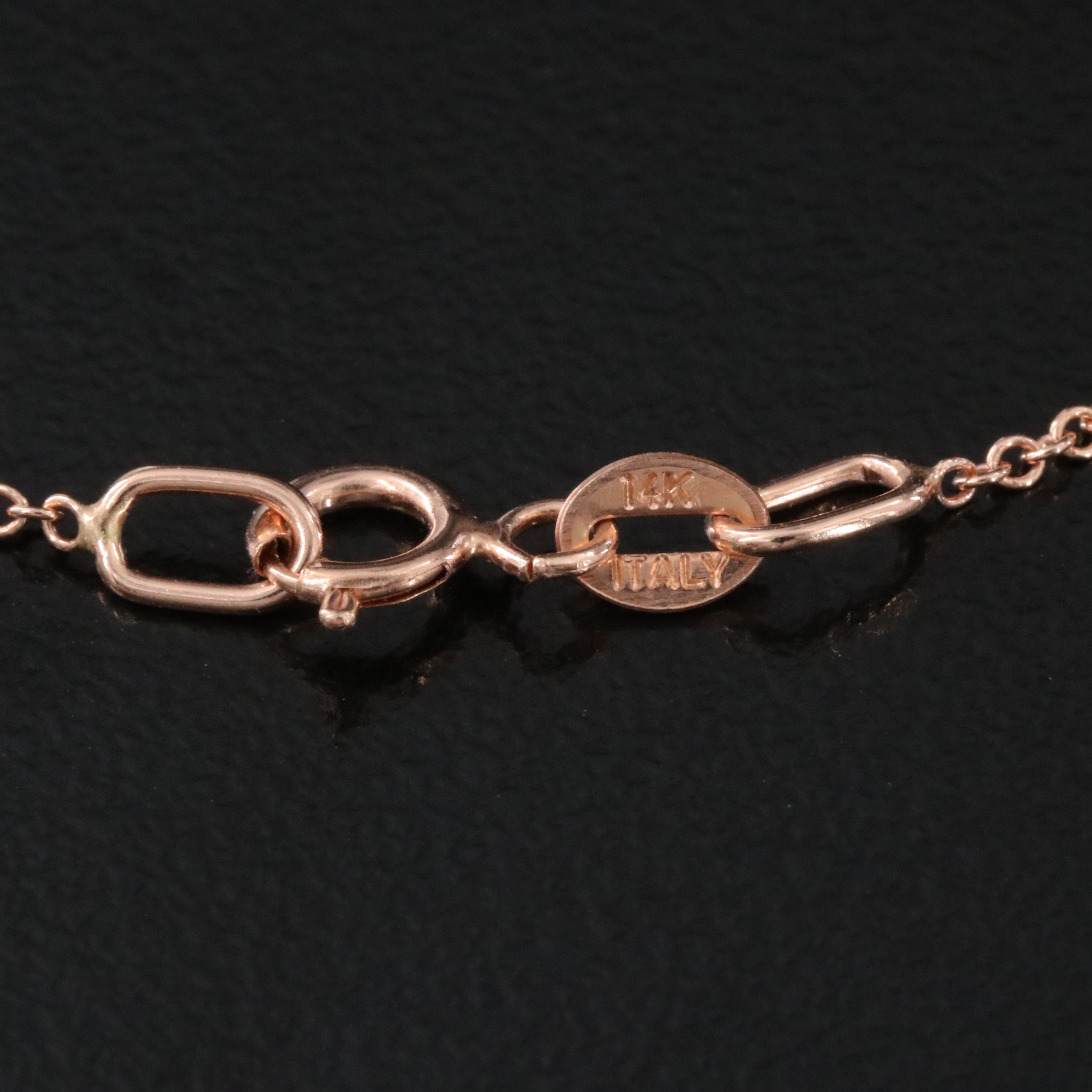 14K Rose Gold 3.08 CT Lab Grown Diamond Pendant Necklace with IGI Report