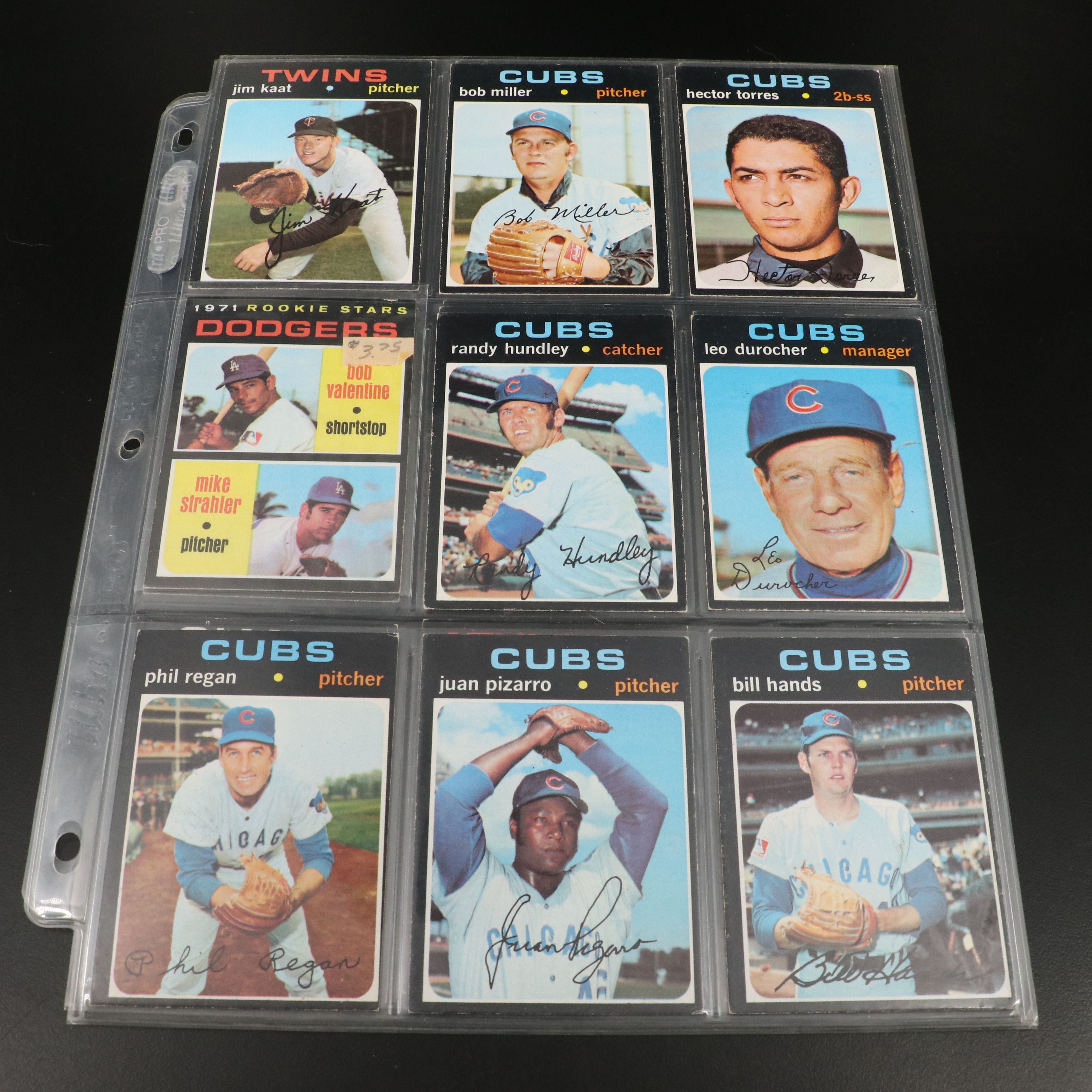 1970-71 Topps Baseball Cards Featuring Reggie Jackson, Ron Santo, and More