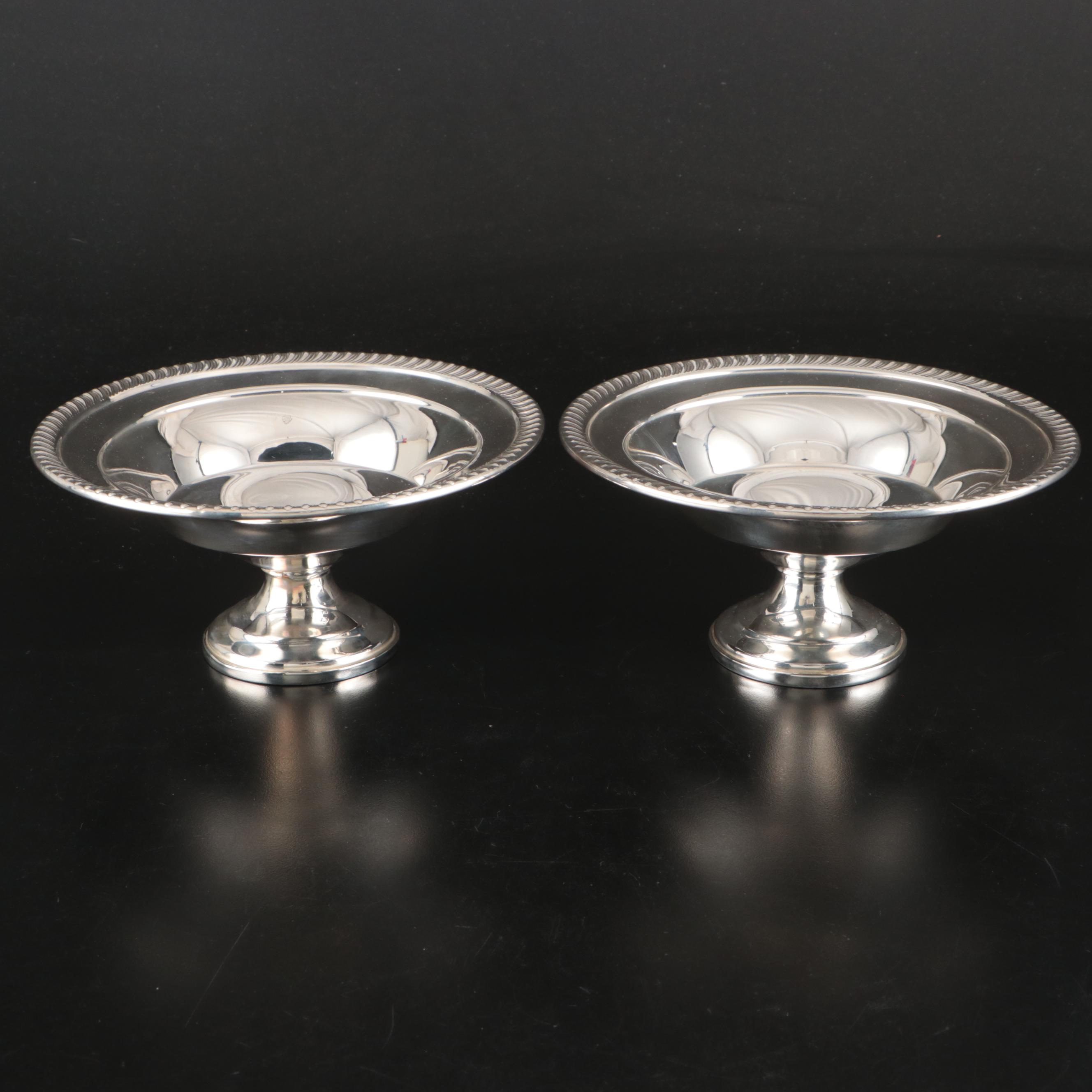 Mueck Weighted Sterling Silver Compotes and Empire Candle Holders