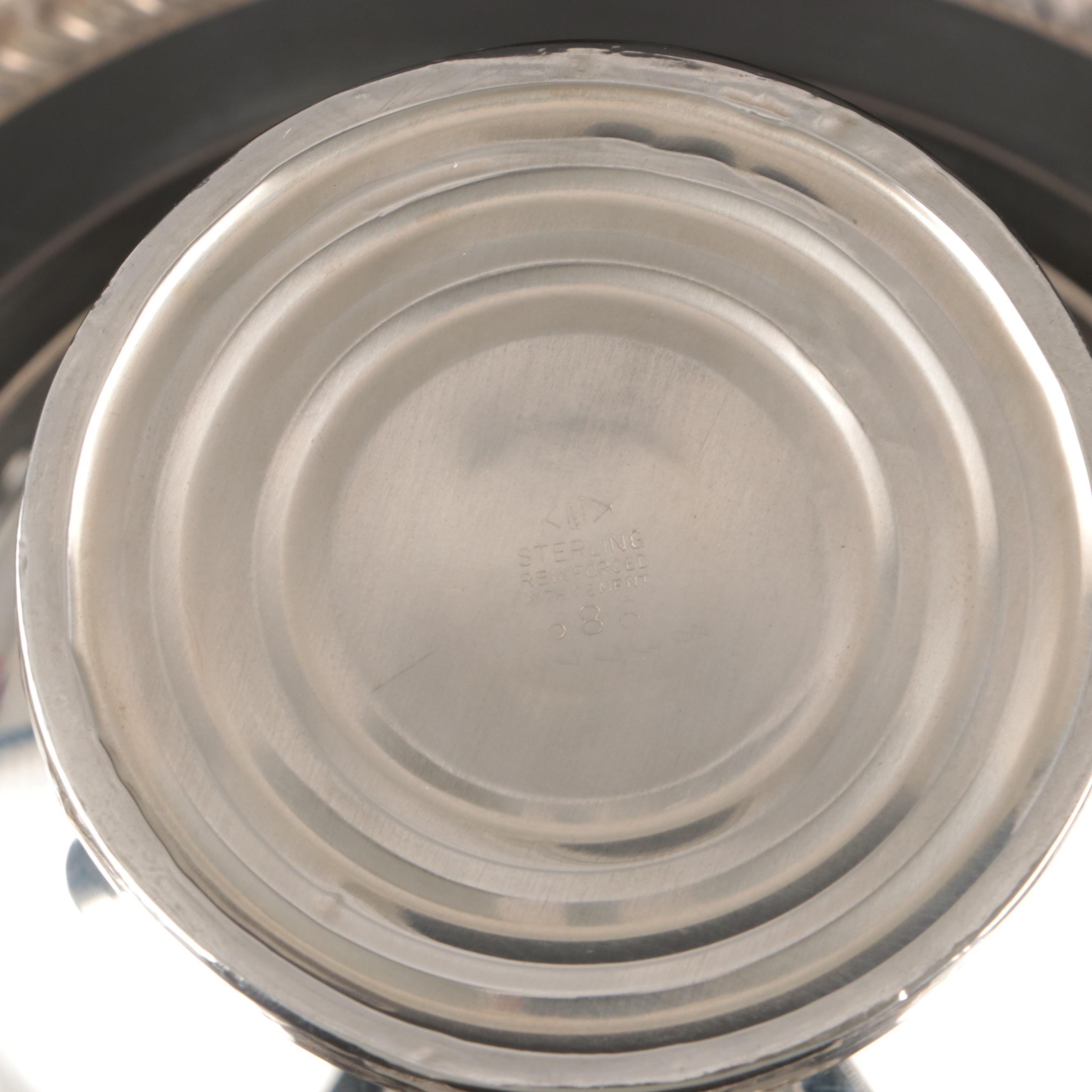 Mueck Weighted Sterling Silver Compotes and Empire Candle Holders