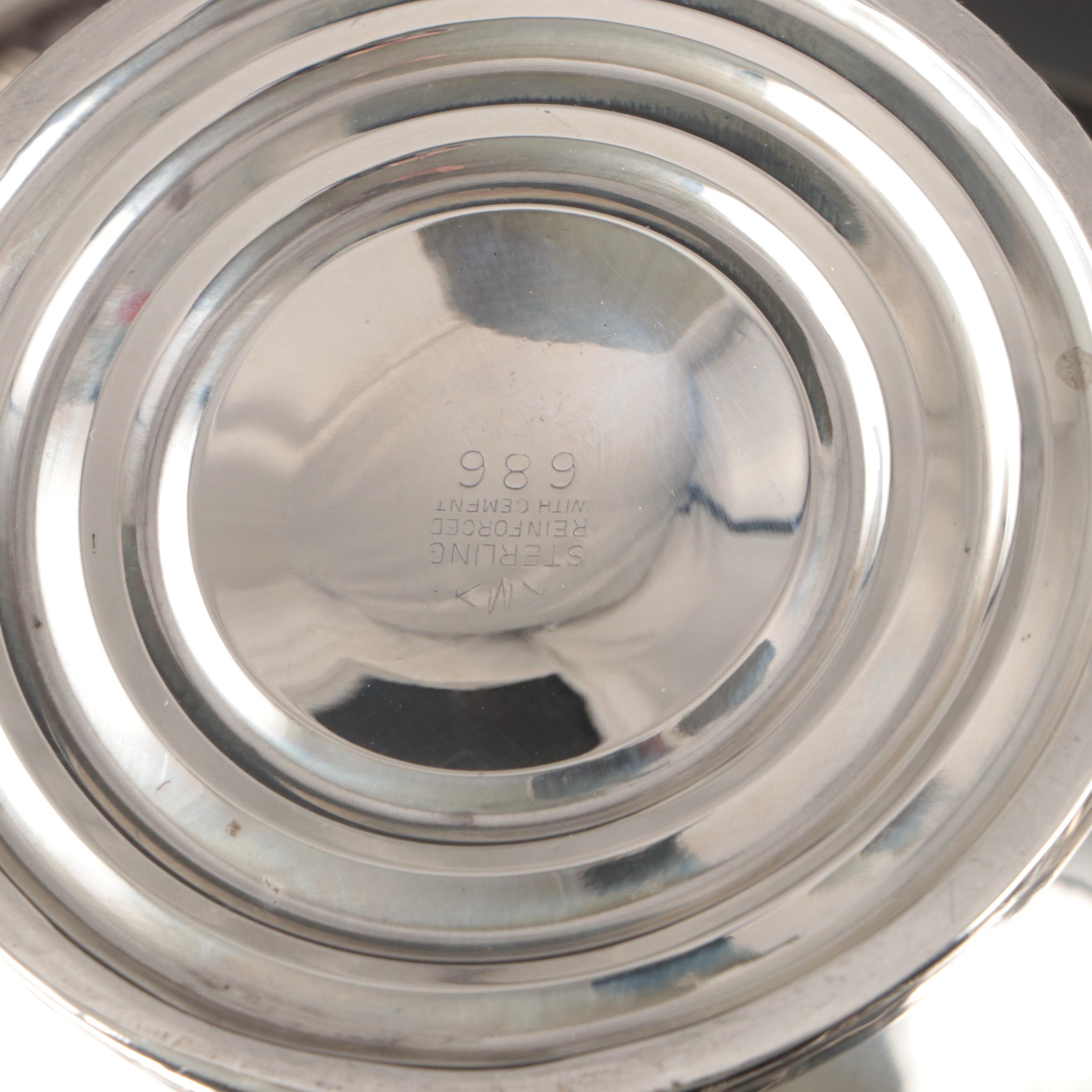 Mueck Weighted Sterling Silver Compotes and Empire Candle Holders