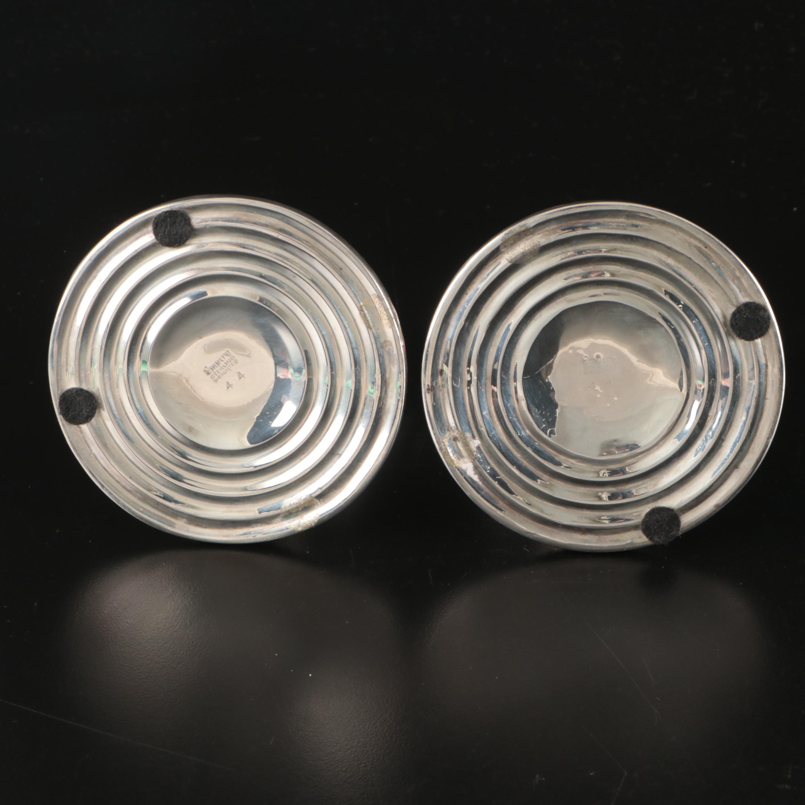 Mueck Weighted Sterling Silver Compotes and Empire Candle Holders