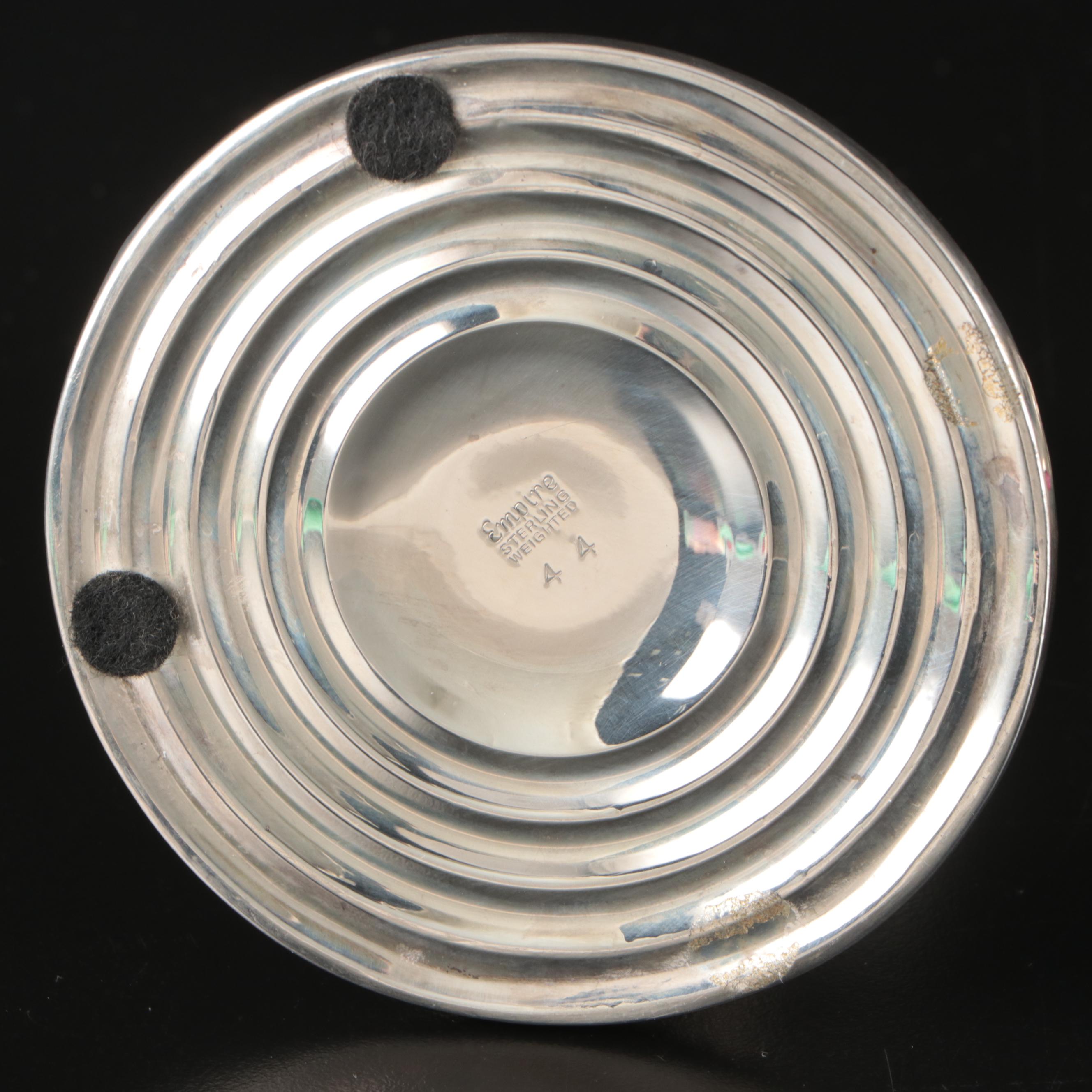 Mueck Weighted Sterling Silver Compotes and Empire Candle Holders