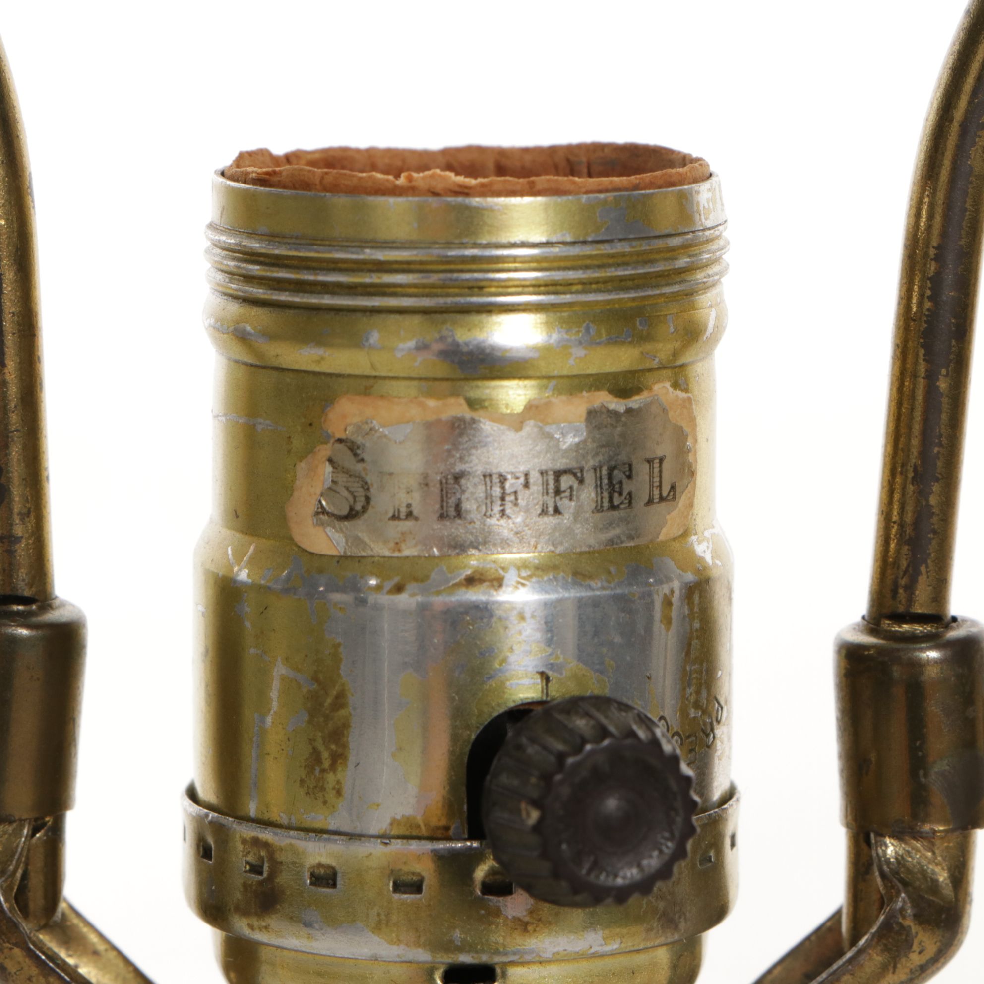 Stiffel Solid Brass Table Lamps with Woven Drum Shades by Grace Mitchell