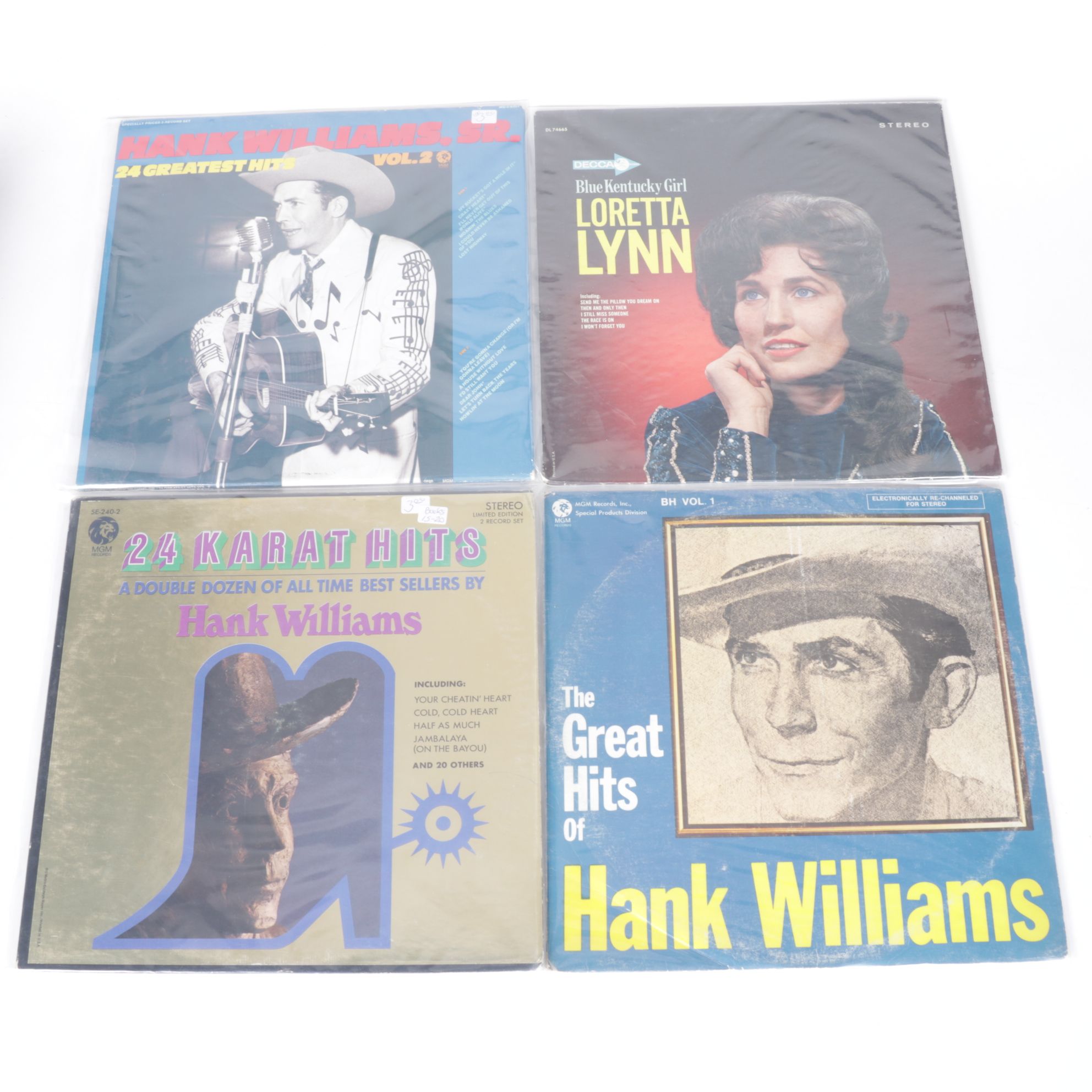 Hank Williams, Loretta Lynn, Johnny Cash and More Vinyl Record Albums