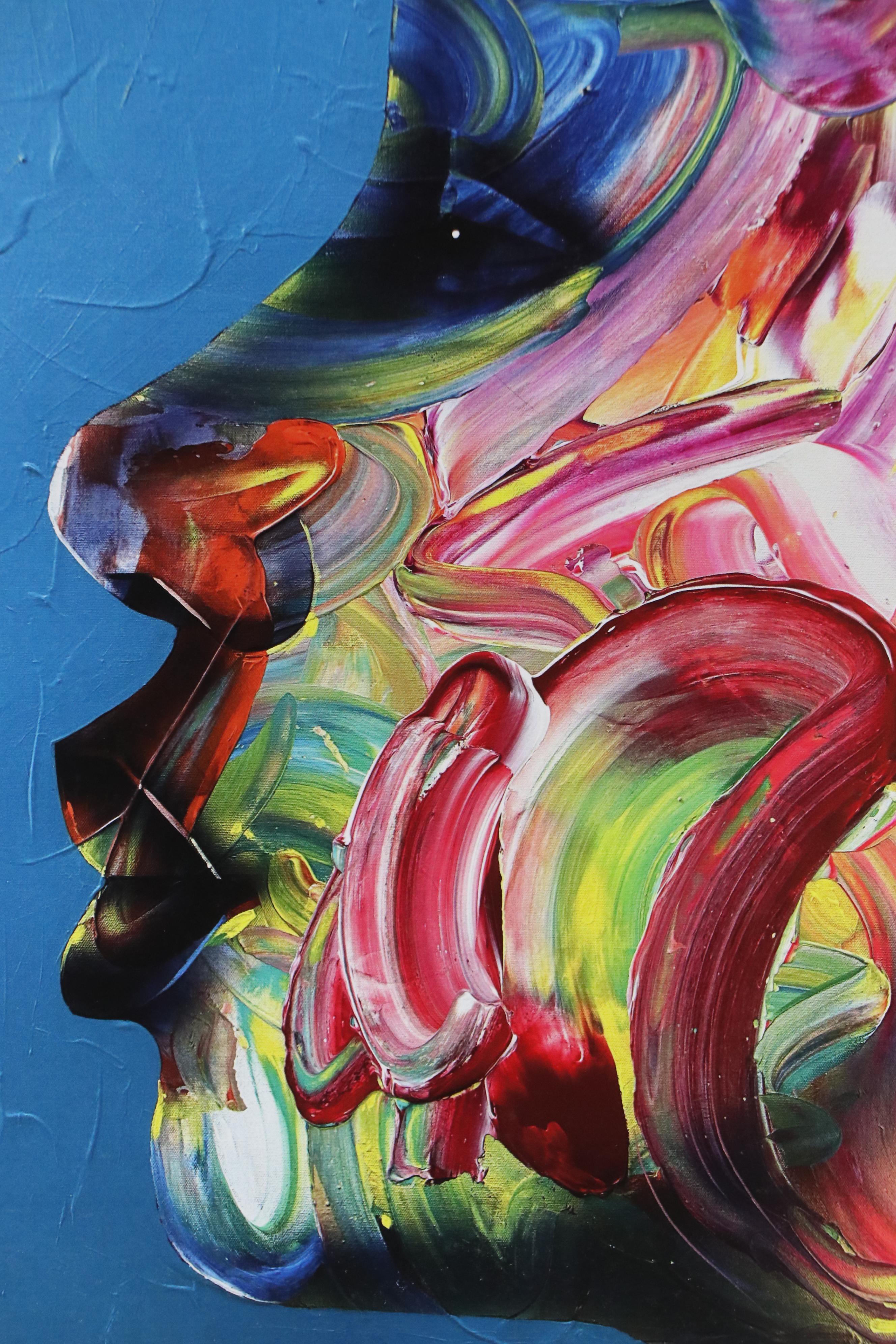 Abiola Idowu Stylized Offset Lithograph Portrait, 21st Century