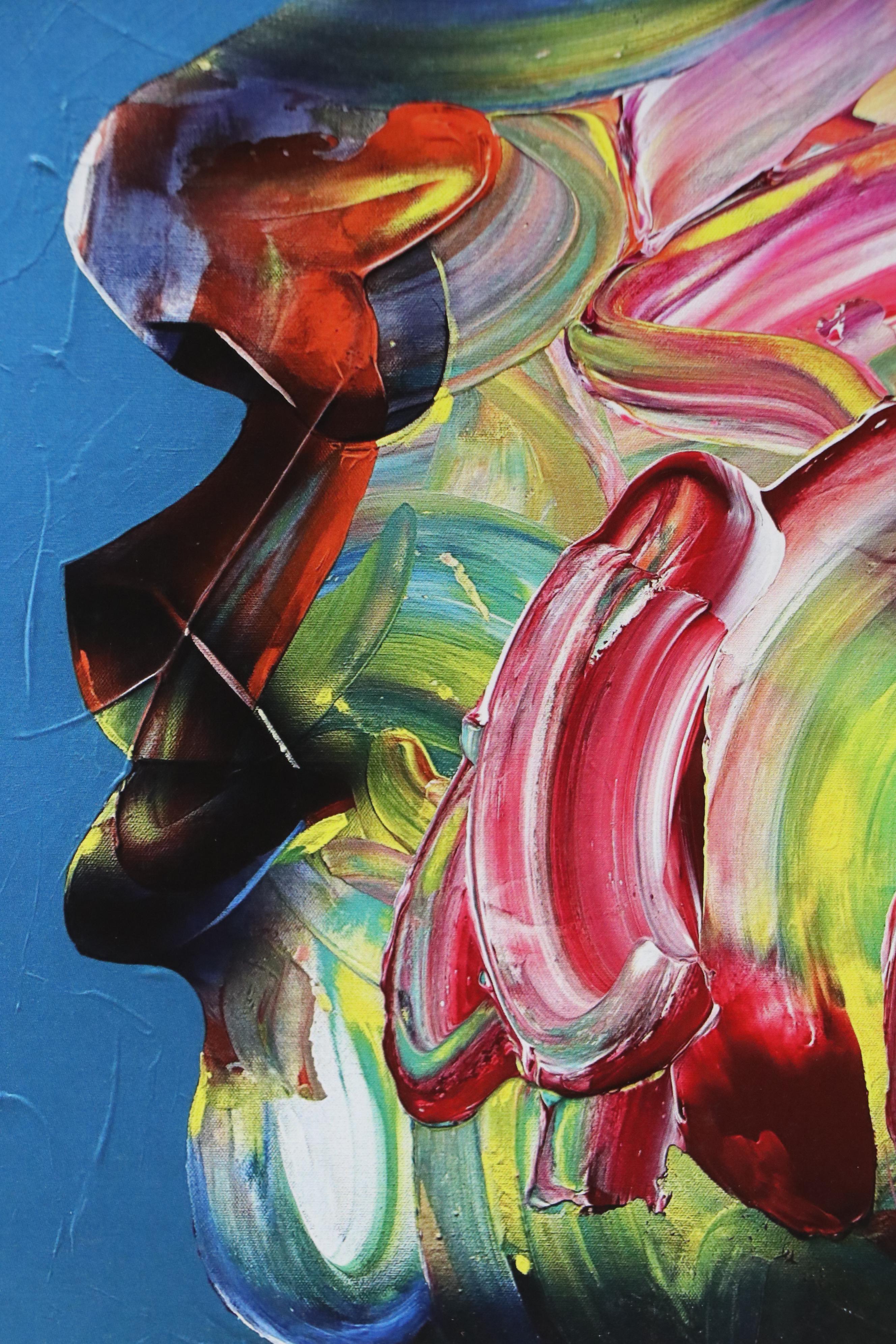 Abiola Idowu Stylized Offset Lithograph Portrait, 21st Century