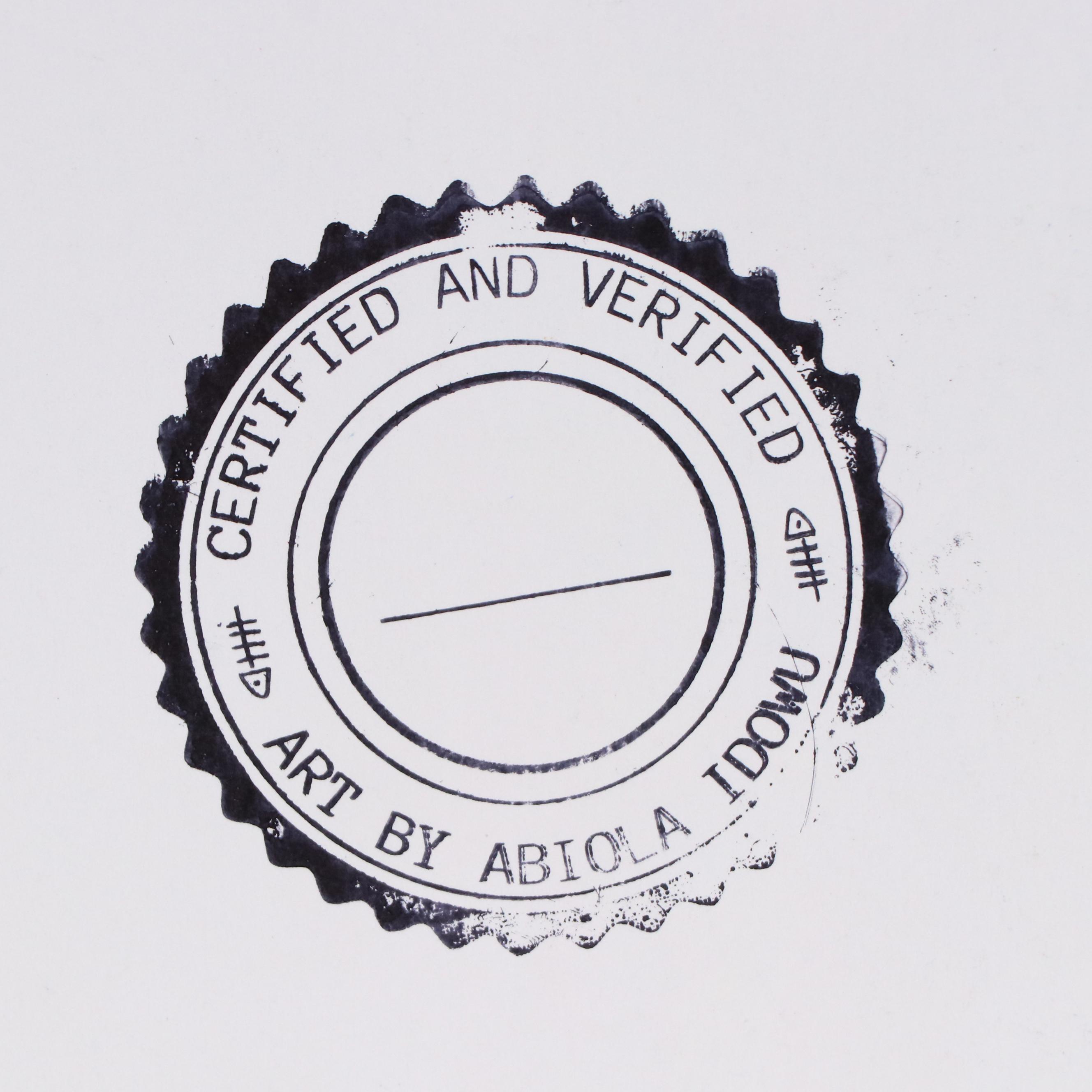 Abiola Idowu Stylized Offset Lithograph Portrait, 21st Century