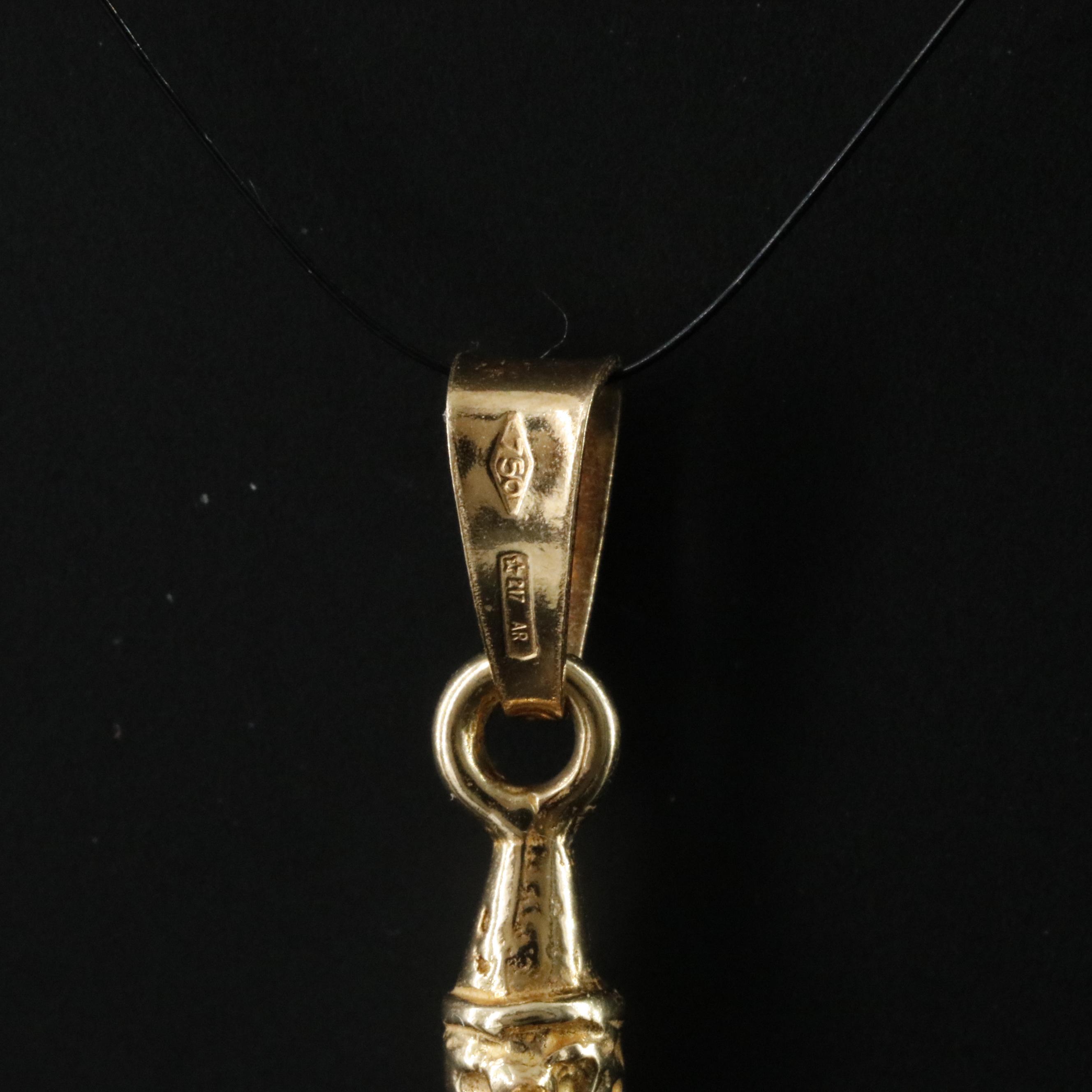Italian 18K Articulated Pinocchio Charm Pendant