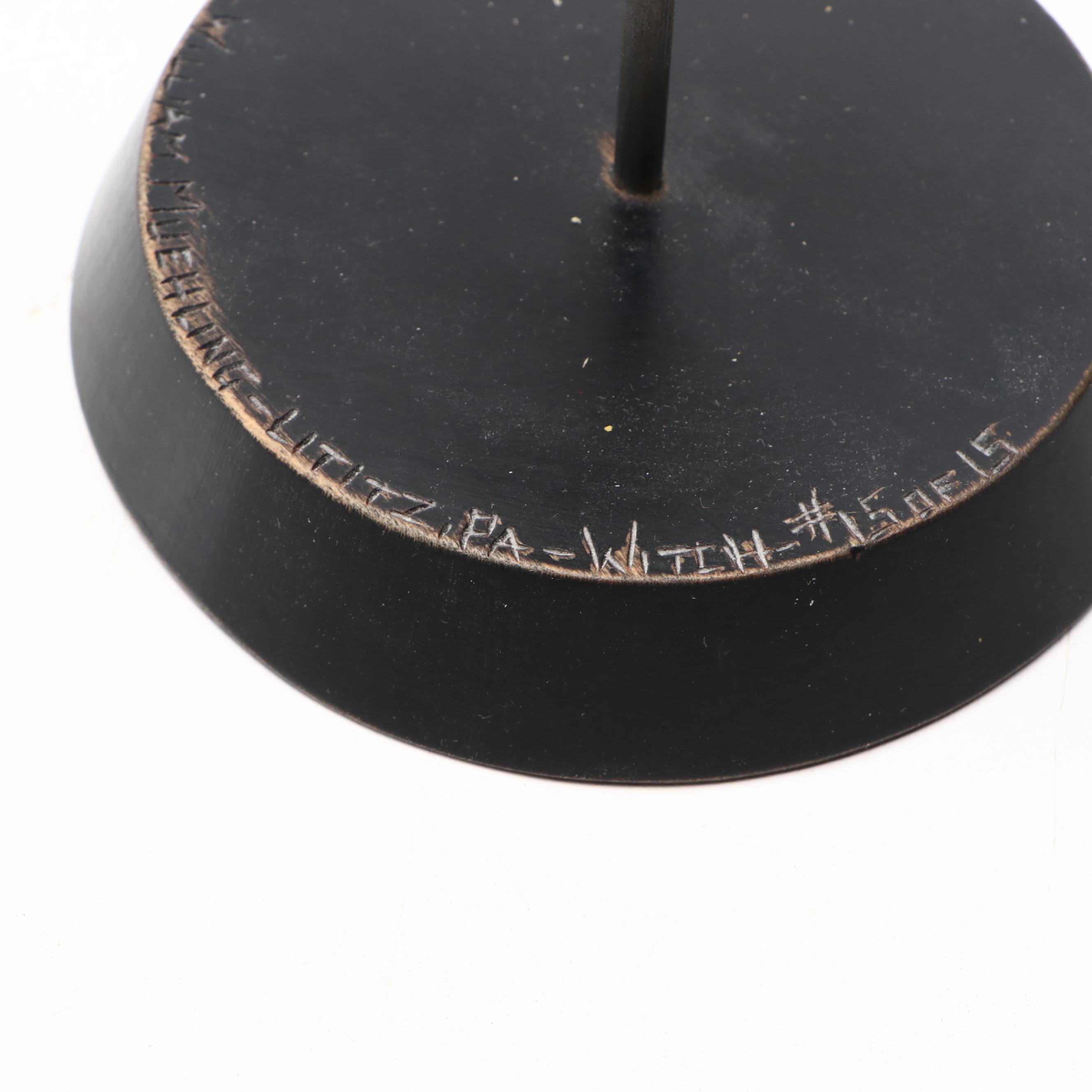 William Muehling Folk Art Carved Wood Sculpture "Witch," 1995