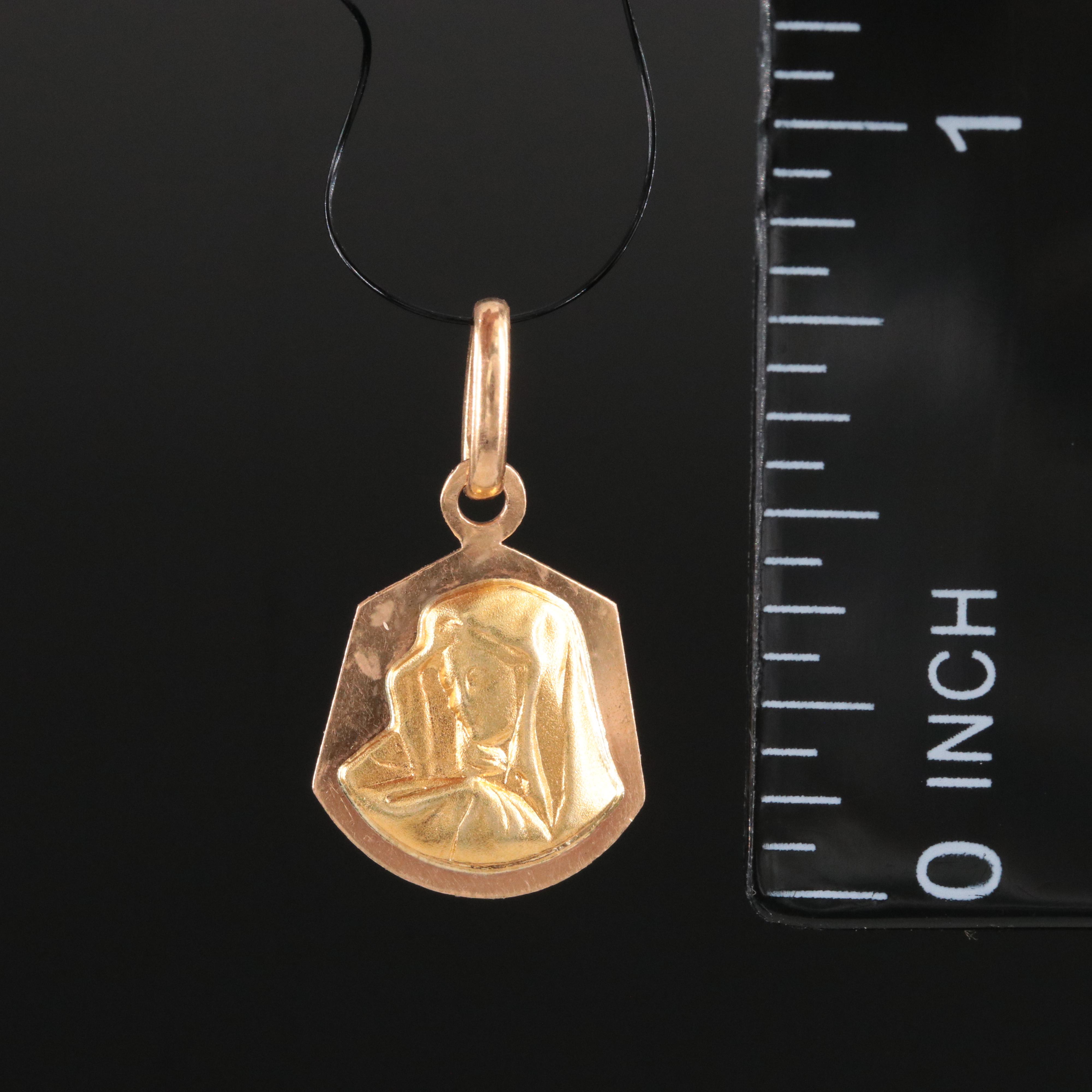 18K Mother Mary Charm
