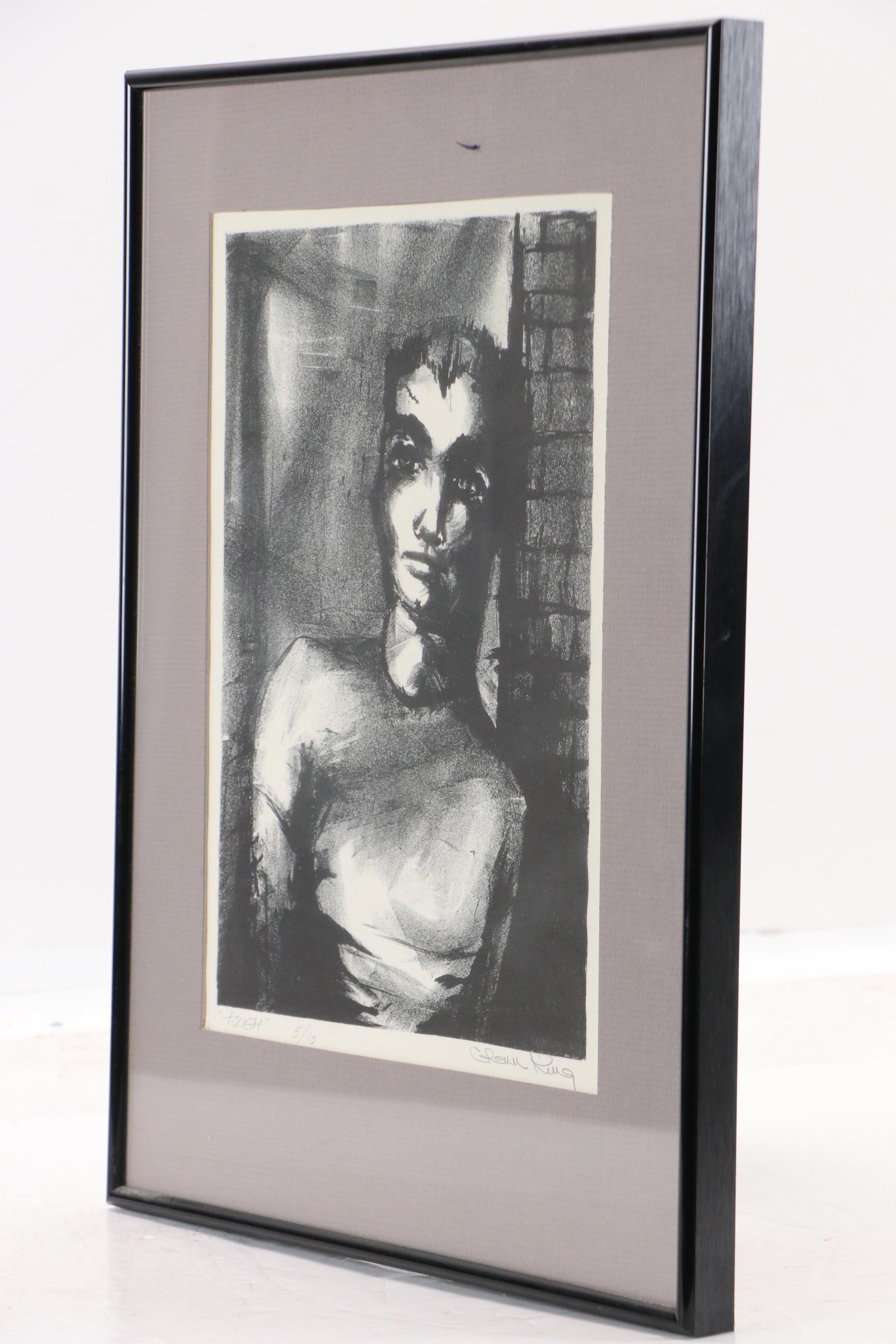 Glenn King Lithograph "Tough," Late 20th Century