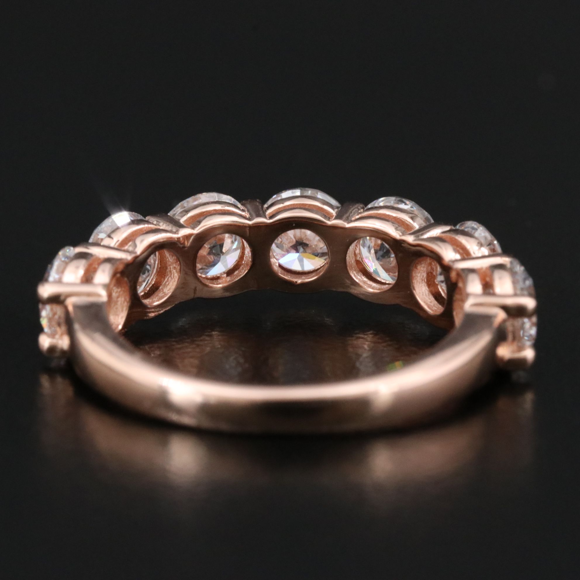 14K Rose Gold 3.25 CTW Lab Grown Diamond Ring with IGI Jewelry Report