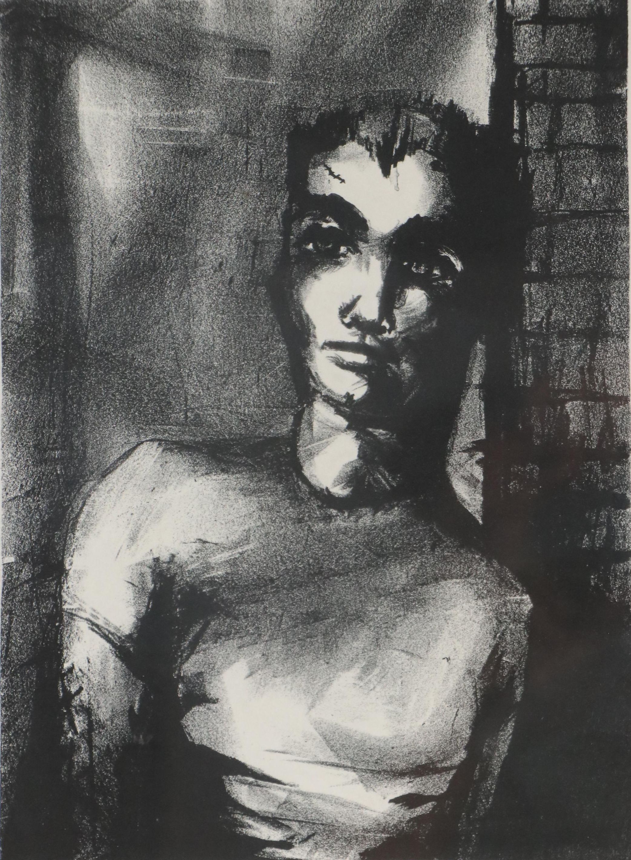 Glenn King Lithograph "Tough," Late 20th Century