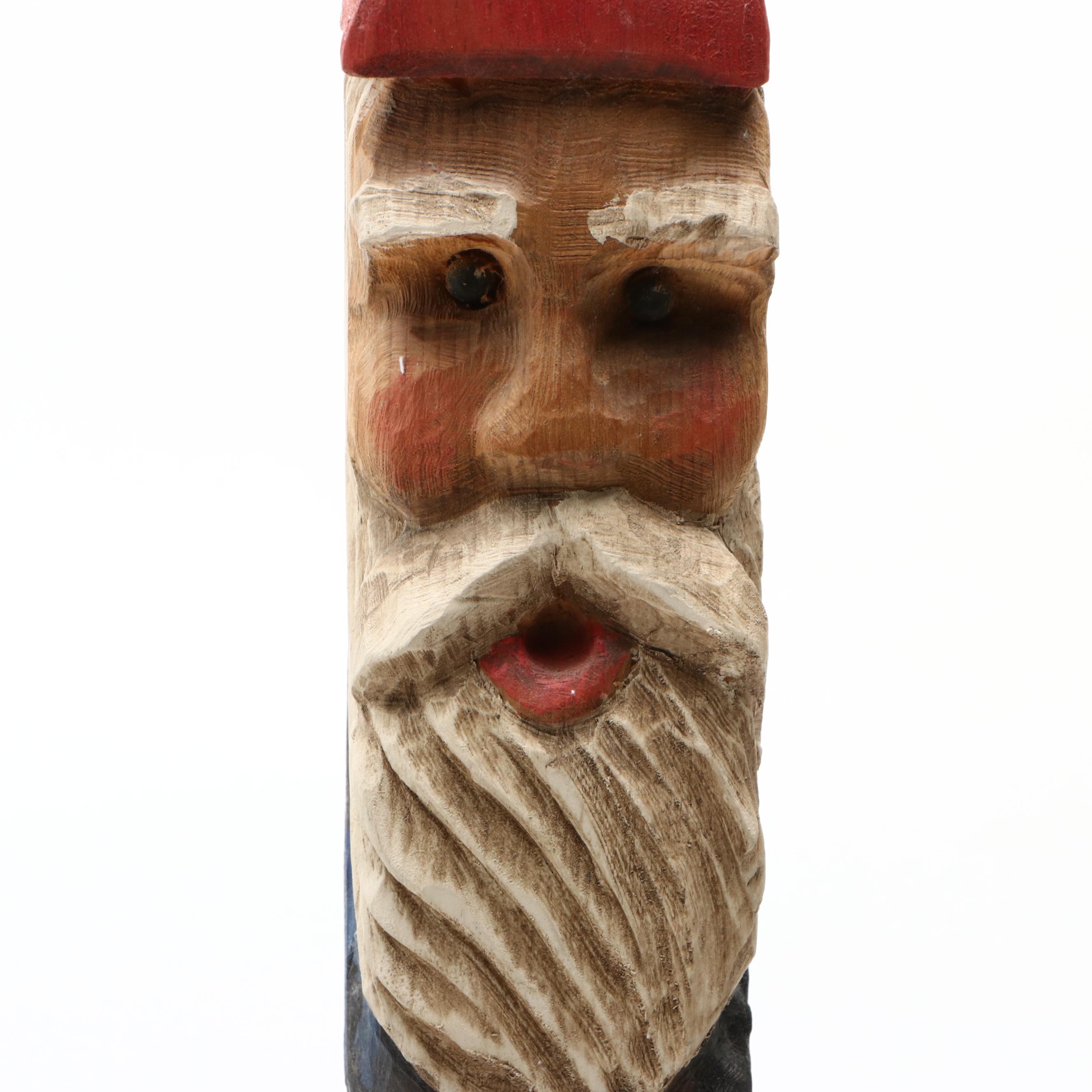 Scandinavian Folk Art Carved Wood Gnome