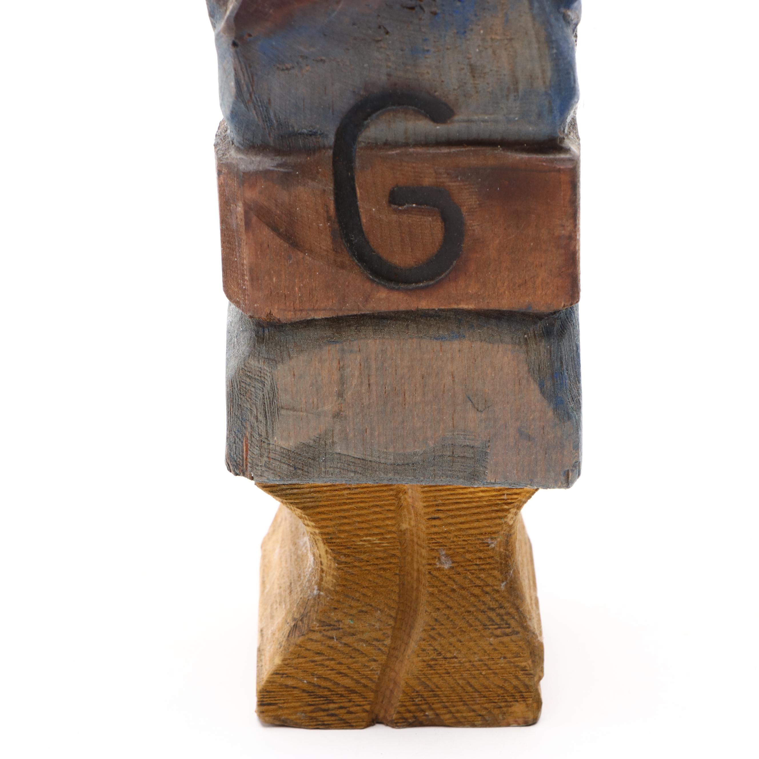 Scandinavian Folk Art Carved Wood Gnome