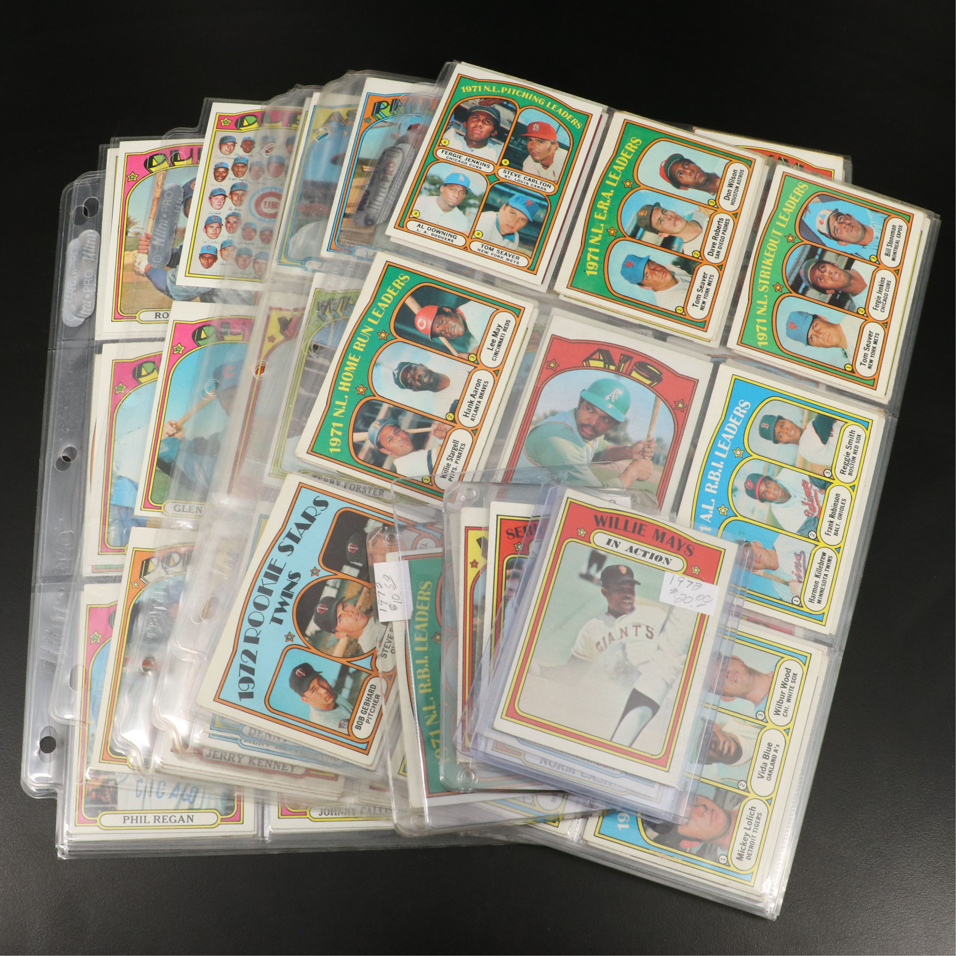 1972 Topps Baseball Cards Featuring Carlton Fisk Rookie and More