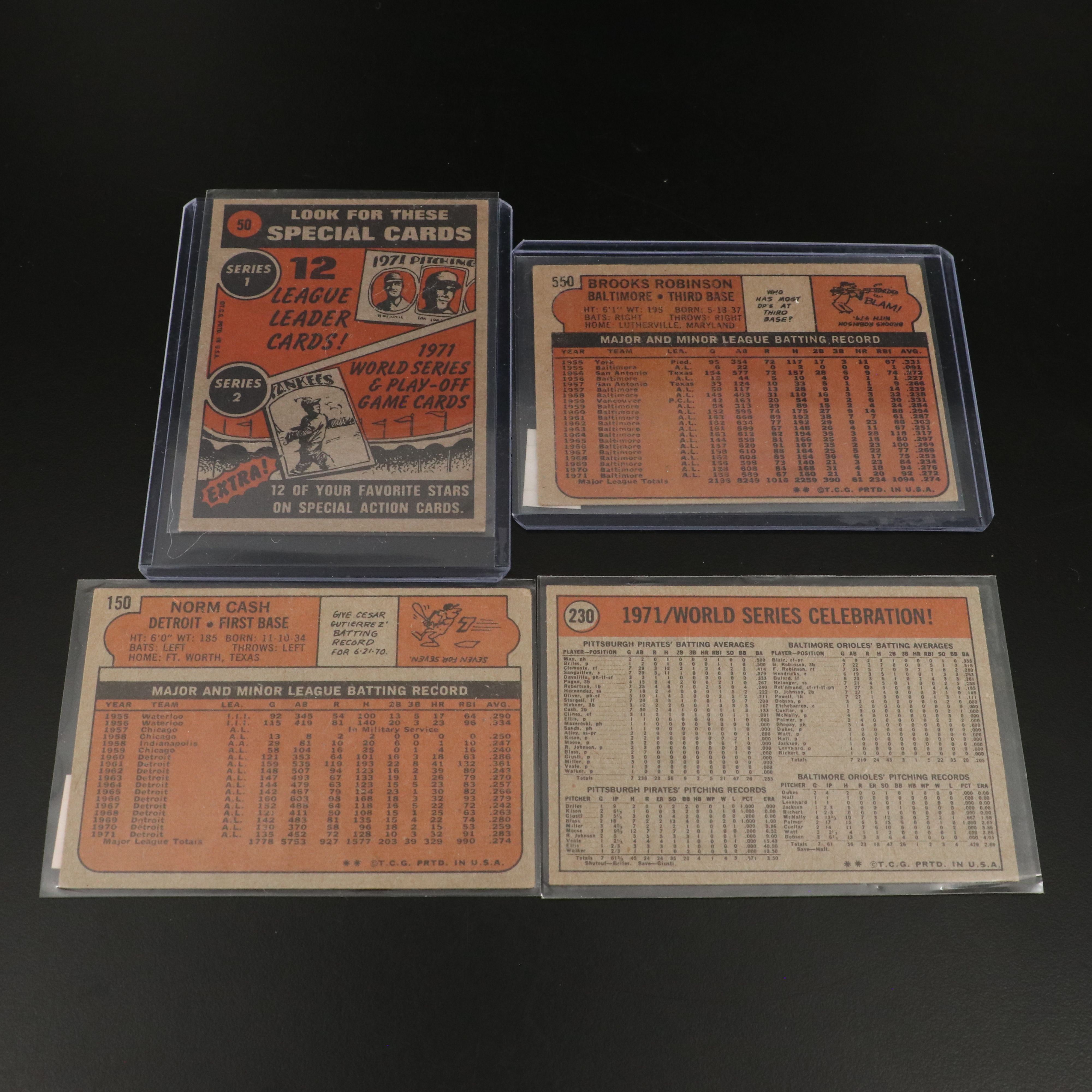 1972 Topps Baseball Cards Featuring Carlton Fisk Rookie and More