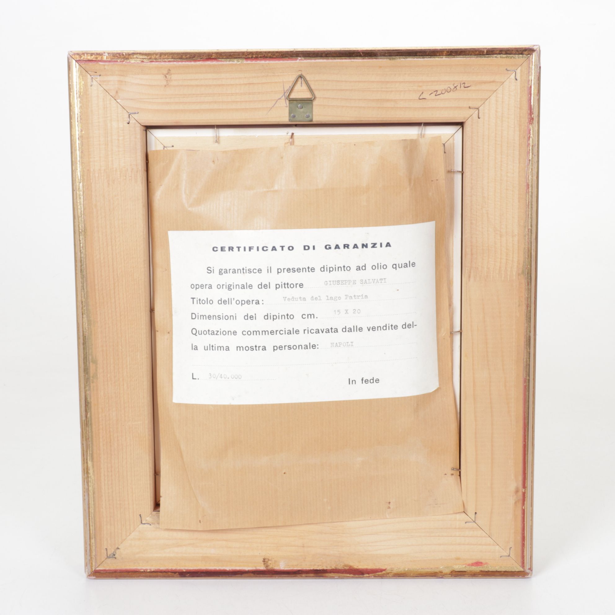 Giuseppe Salvati Impressionist Landscape Oil Painting of Secluded Cove