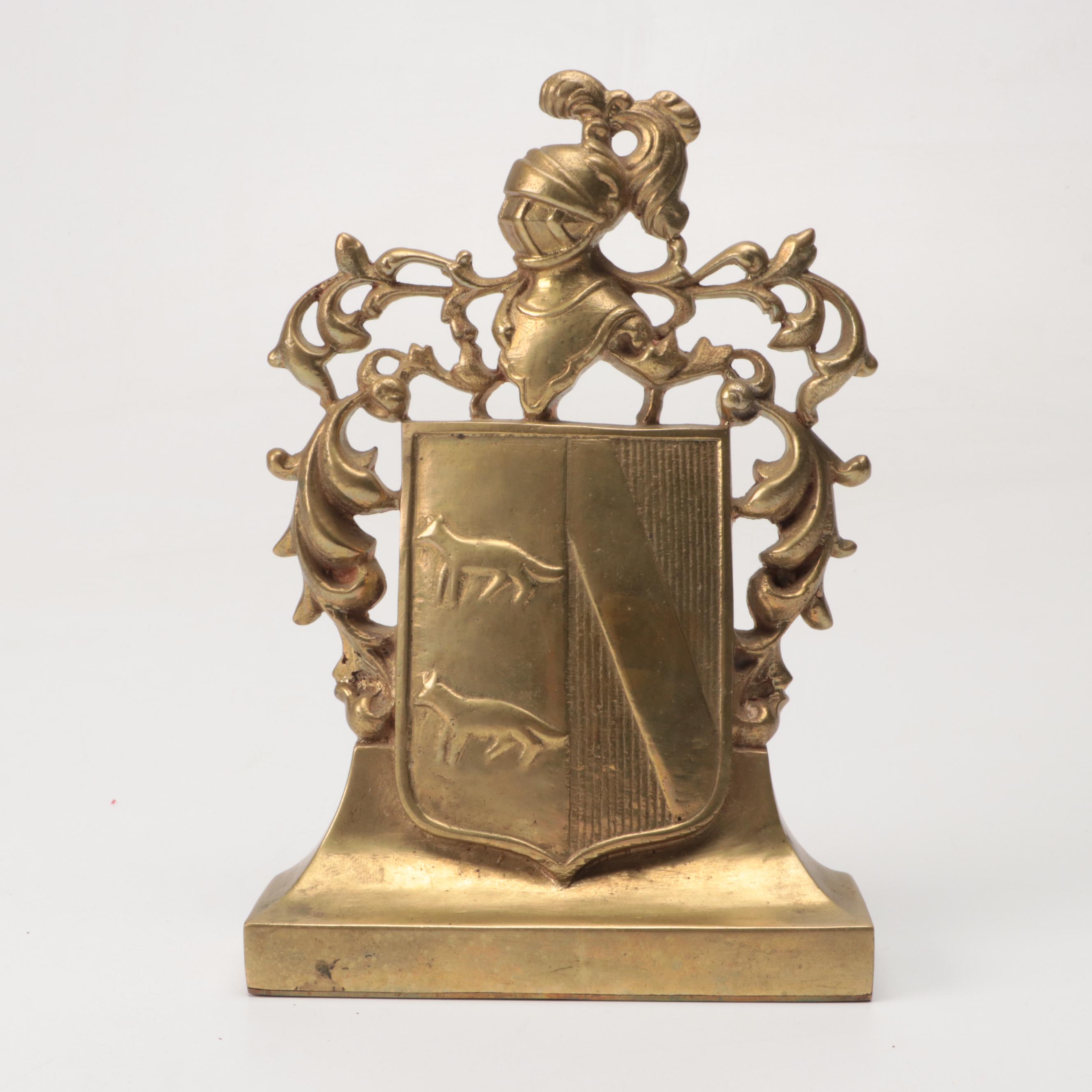 Farberware Art Deco Style Brass Desk Set with Antique "Harper's Weekly" & Décor