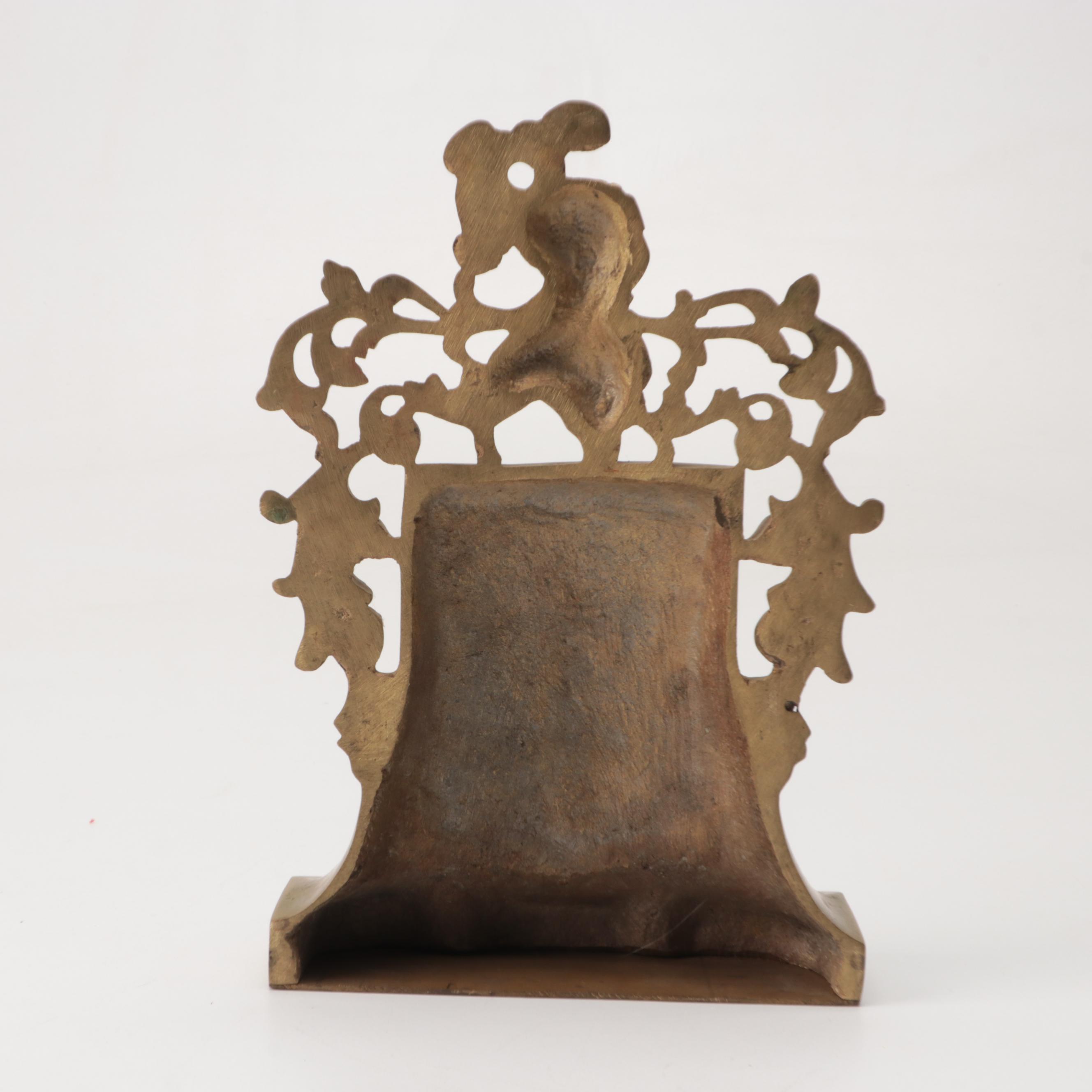 Farberware Art Deco Style Brass Desk Set with Antique "Harper's Weekly" & Décor