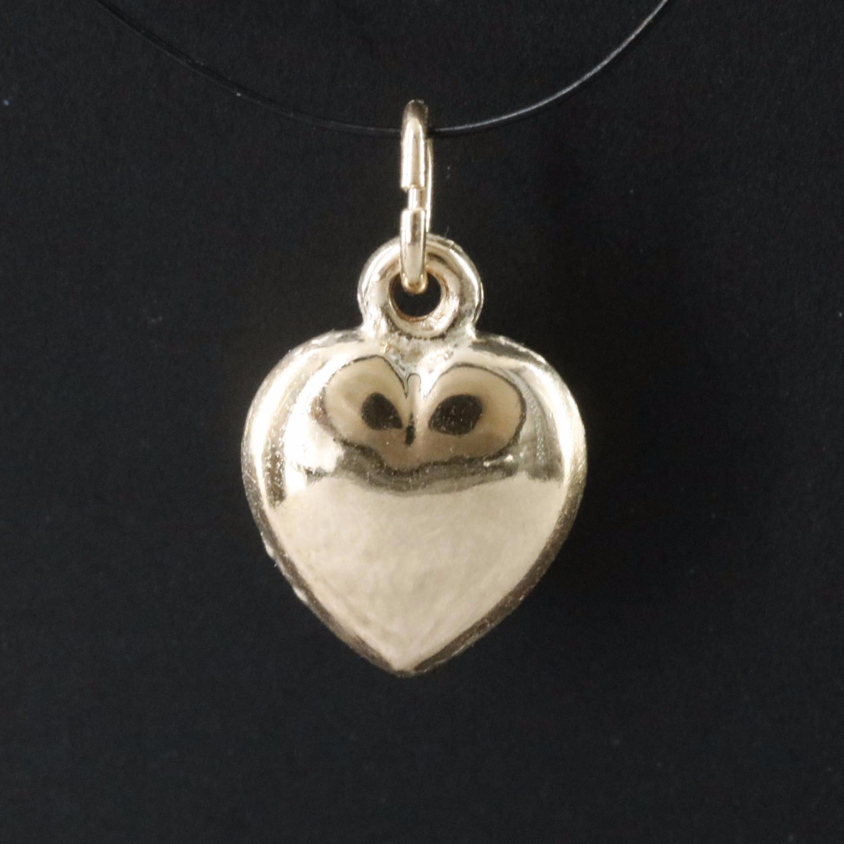 14K Heart Charm Pendant