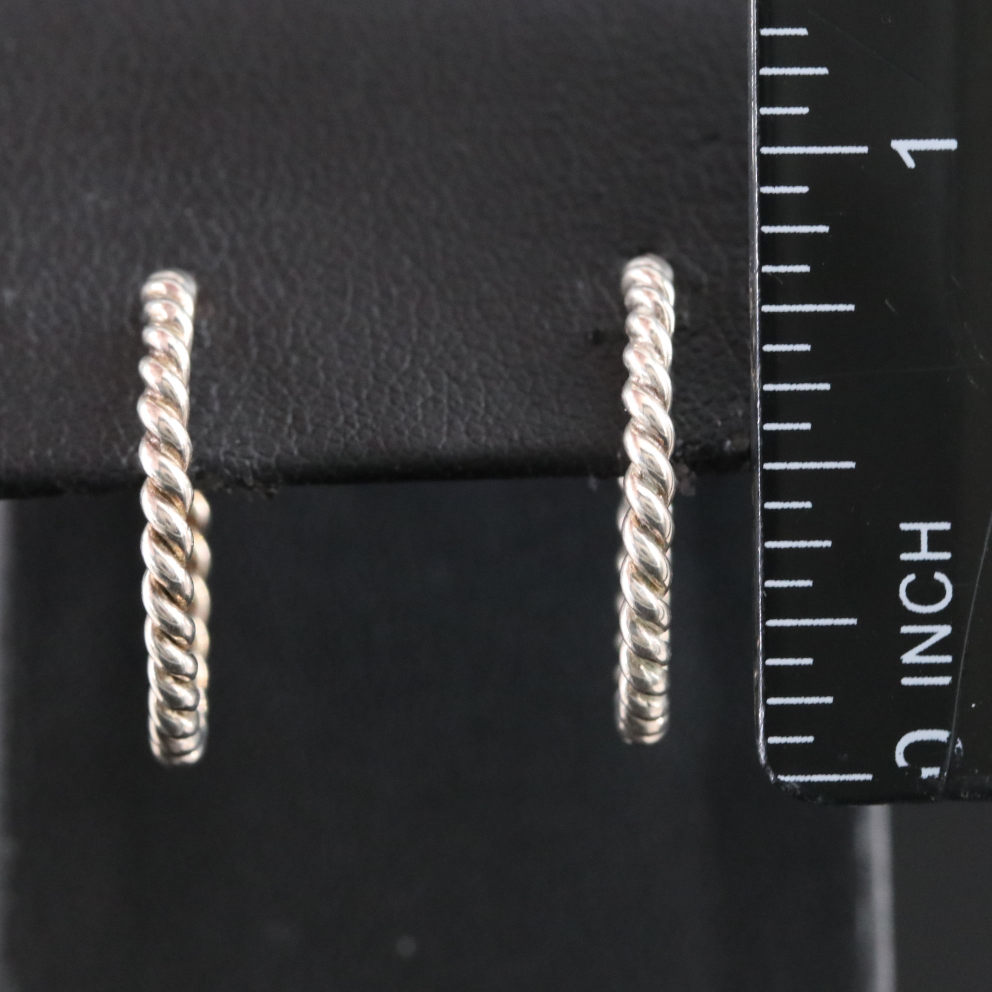 Tiffany & Co. Sterling Twisted Hoop Earrings