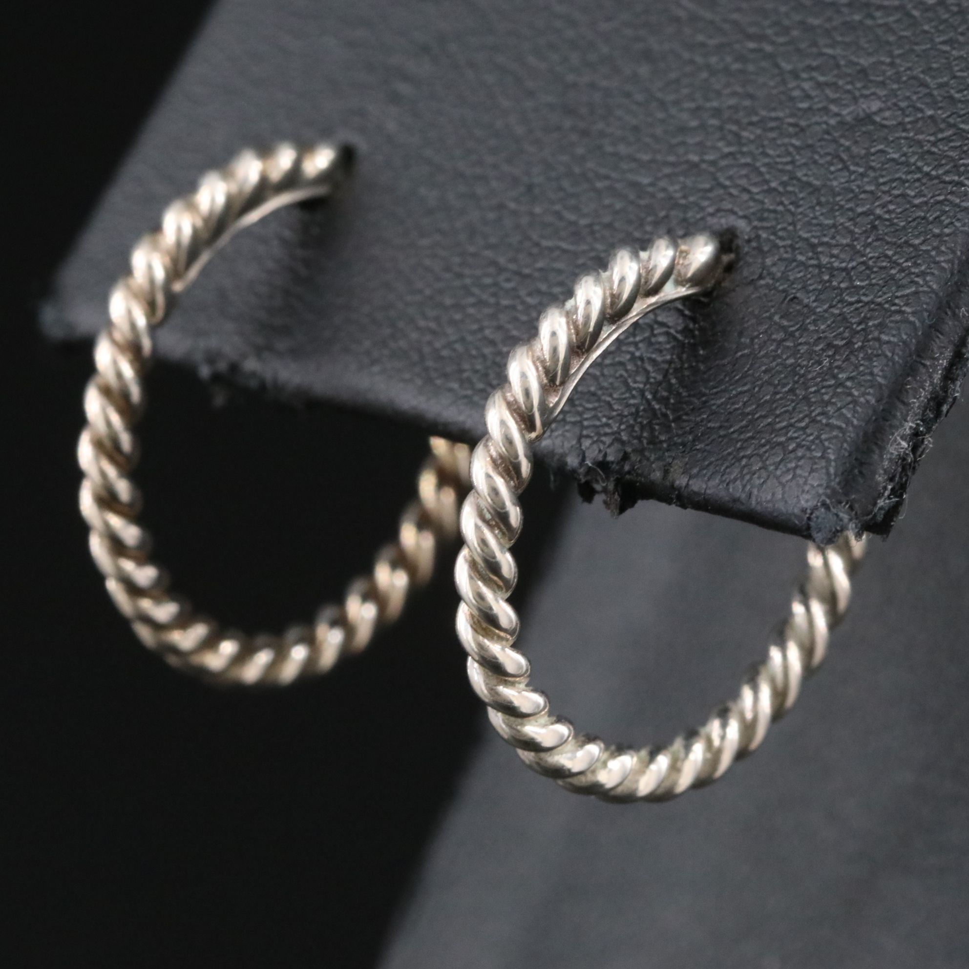 Tiffany & Co. Sterling Twisted Hoop Earrings