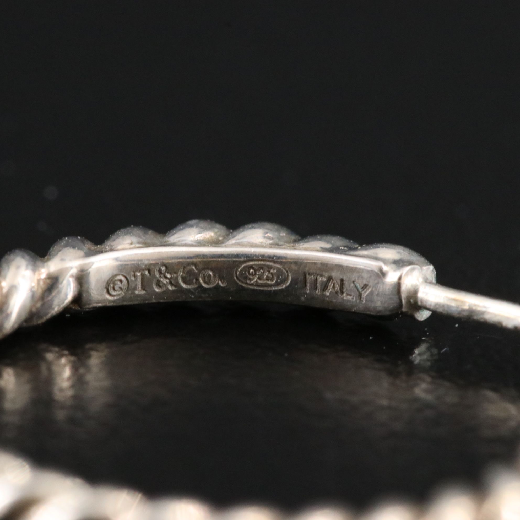 Tiffany & Co. Sterling Twisted Hoop Earrings