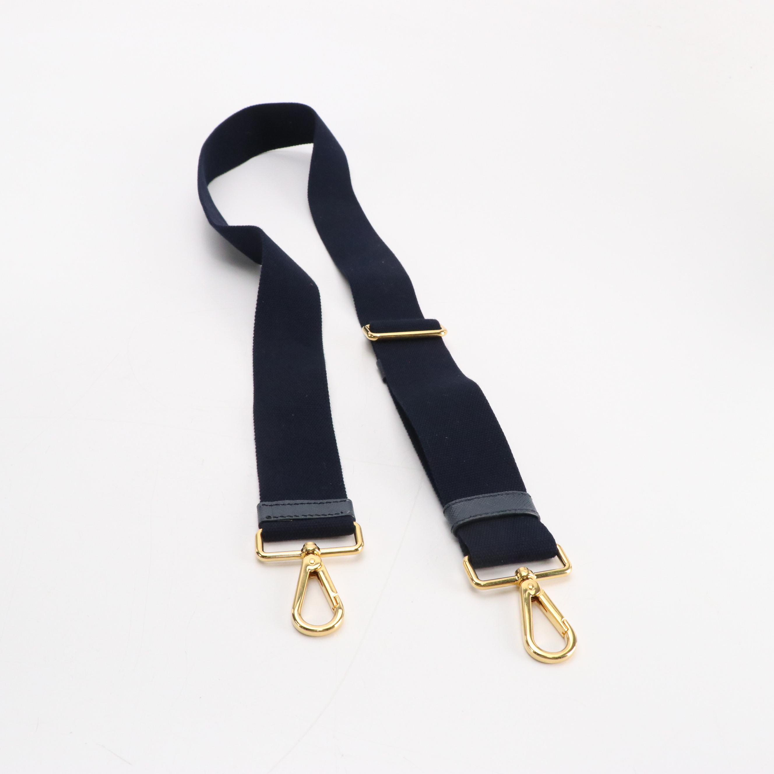 Prada Large Canapa Two-Way Tote in Navy Blue Canvas