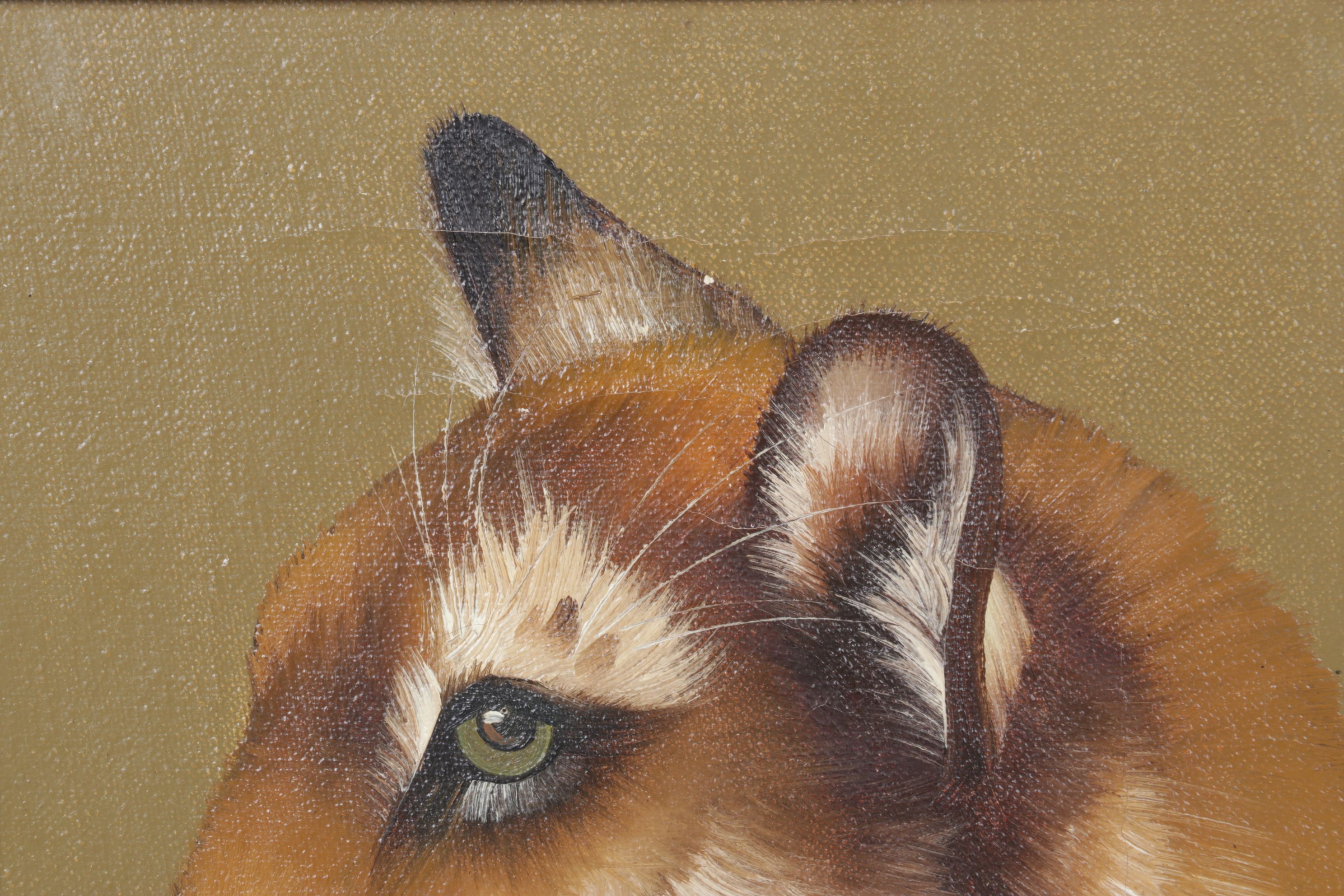 Rockford Profile Portrait Oil Painting of Mountain Lion, 1981