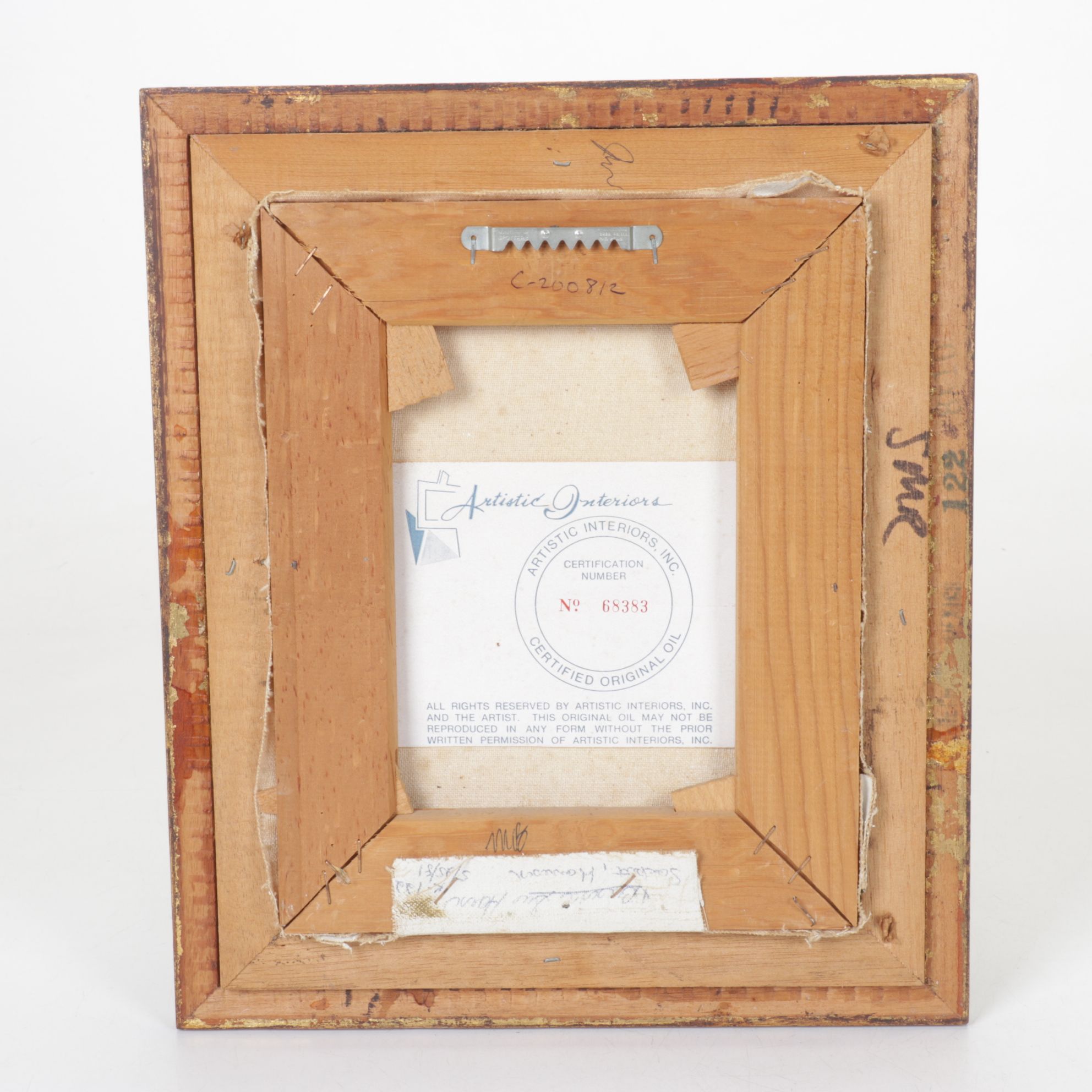 Rockford Profile Portrait Oil Painting of Mountain Lion, 1981