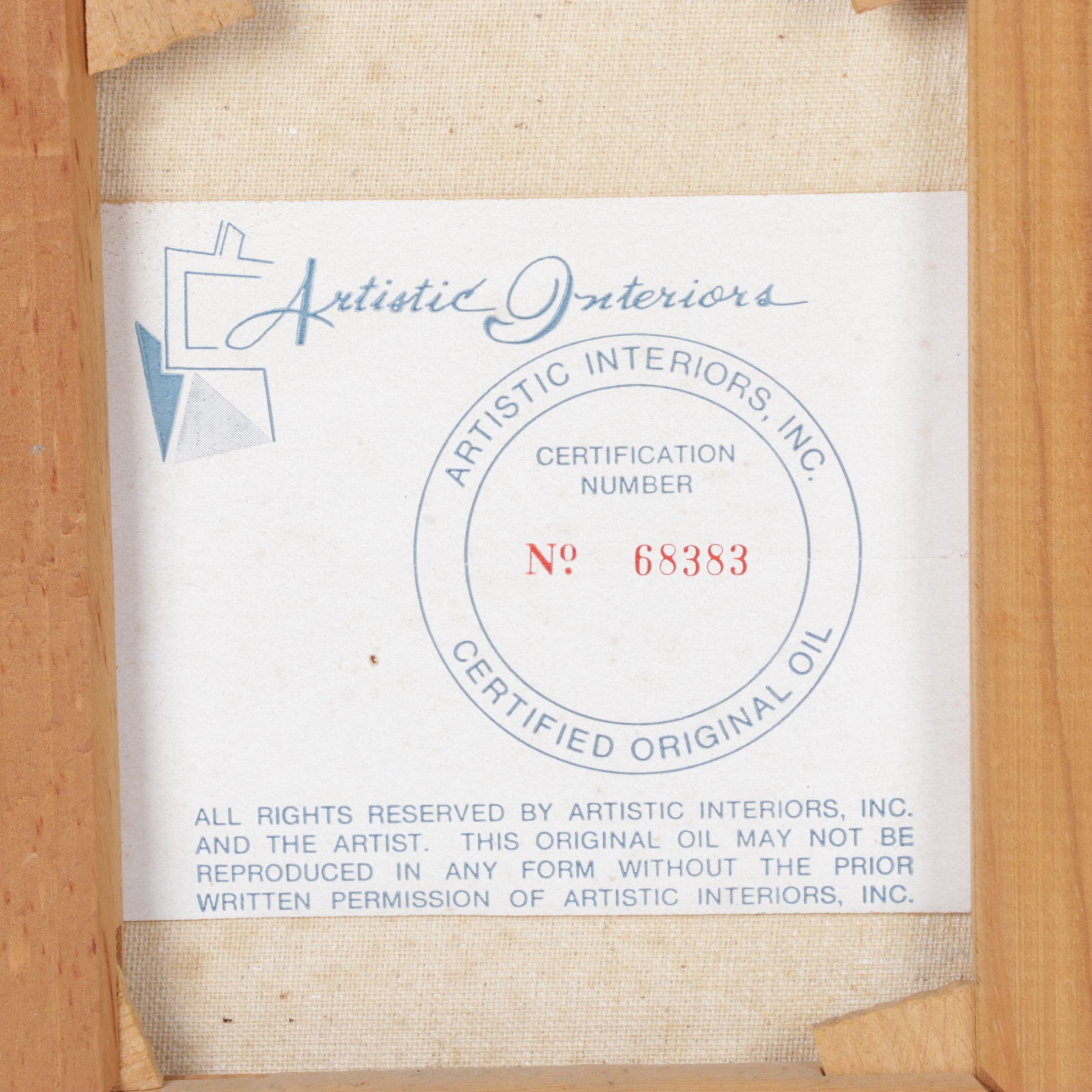 Rockford Profile Portrait Oil Painting of Mountain Lion, 1981