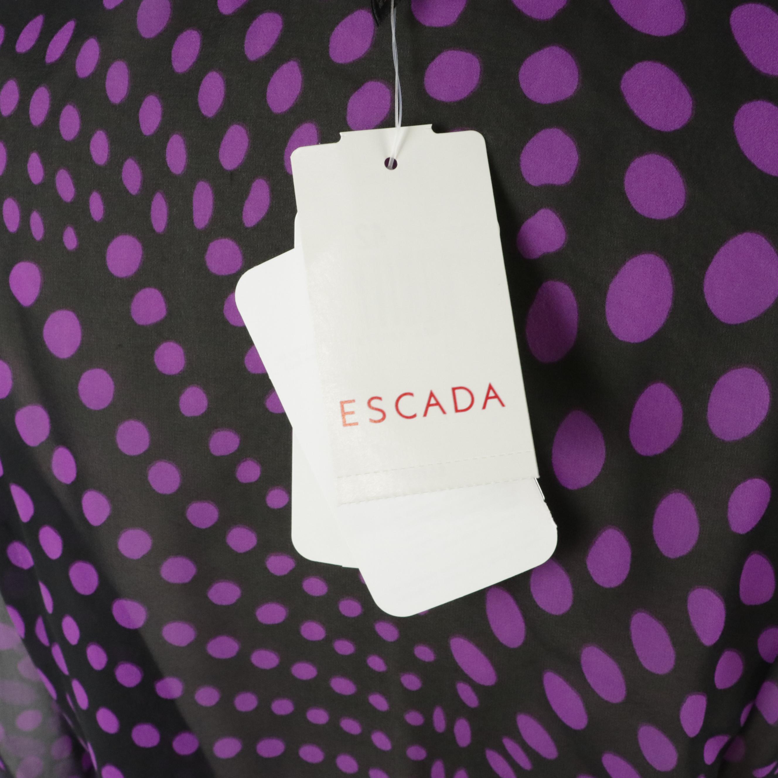 Escada Ruffled Silk Blouse with Tags and Mongolian Cashmere Two-Button Jacket