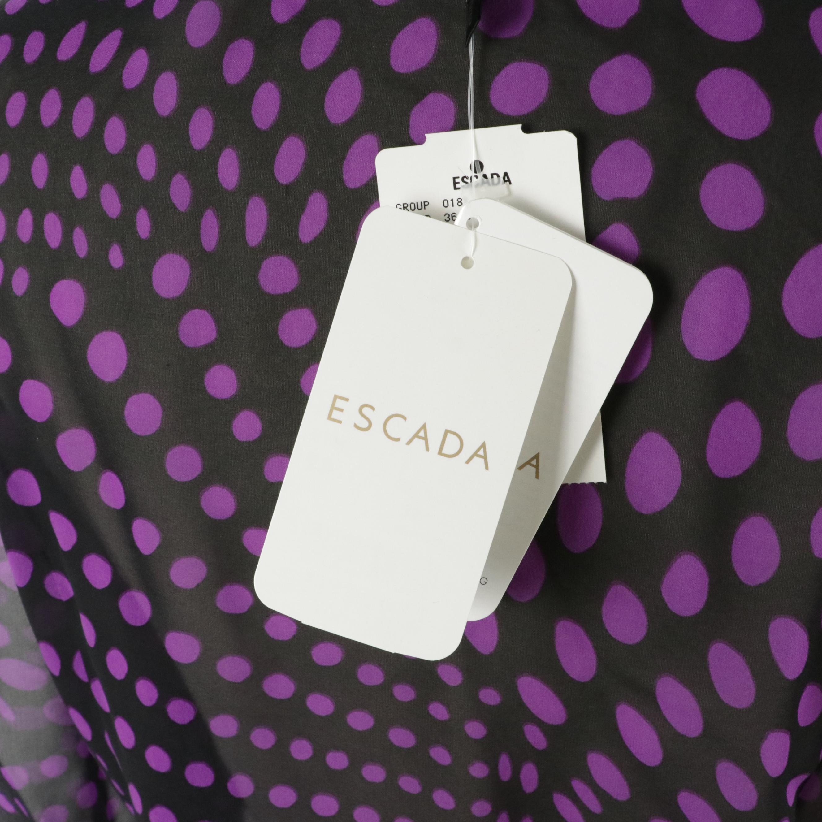 Escada Ruffled Silk Blouse with Tags and Mongolian Cashmere Two-Button Jacket