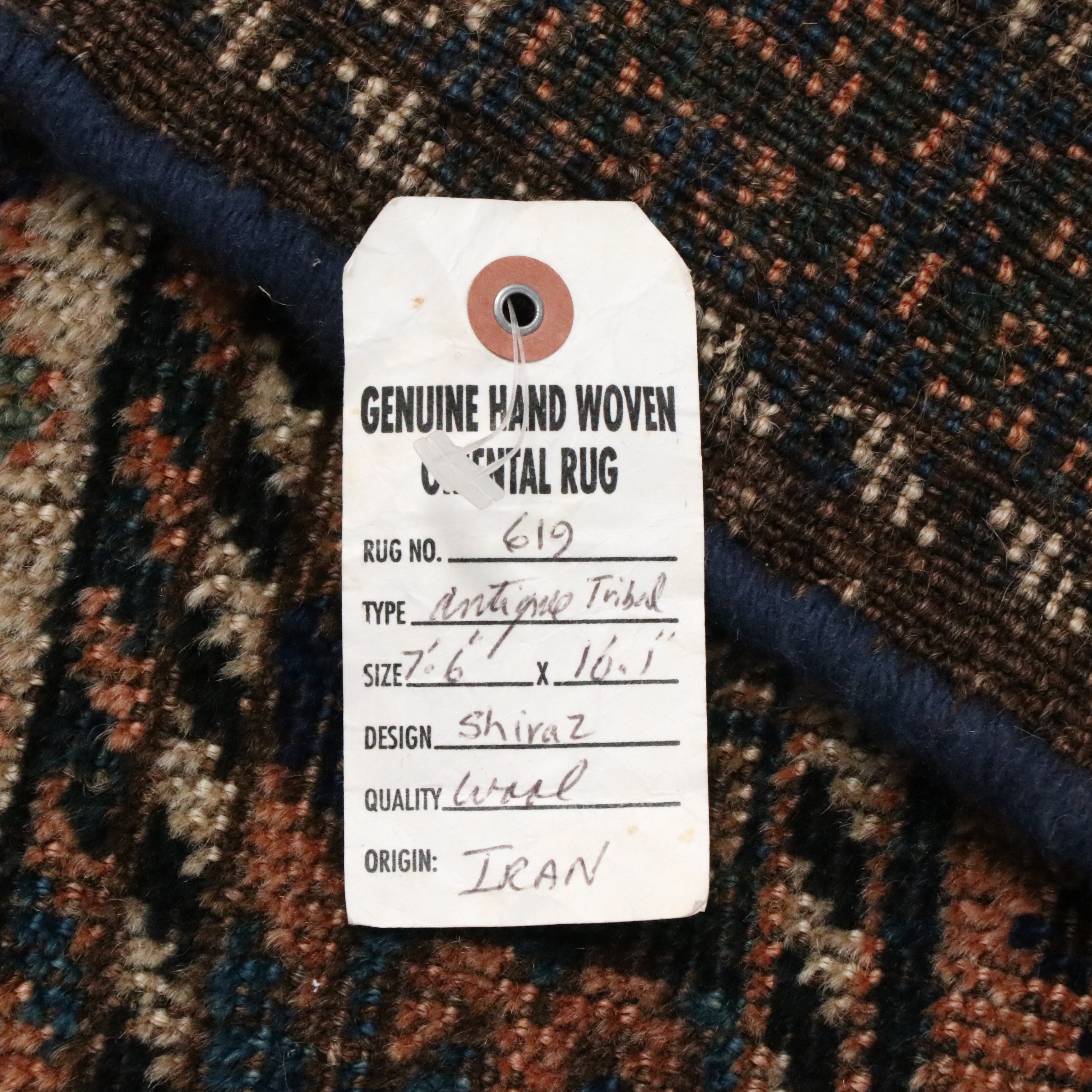 7'9 x 10'4 Hand-Knotted Persian Shiraz Area Rug