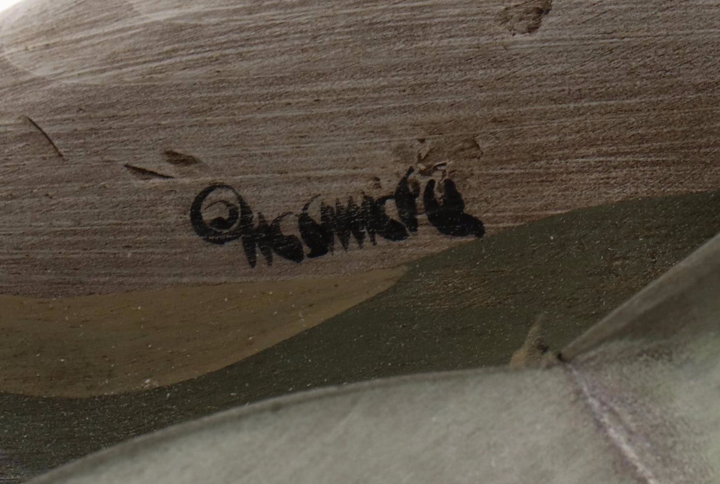 Folk Art Carved and Painted Wood Duck Whirligig