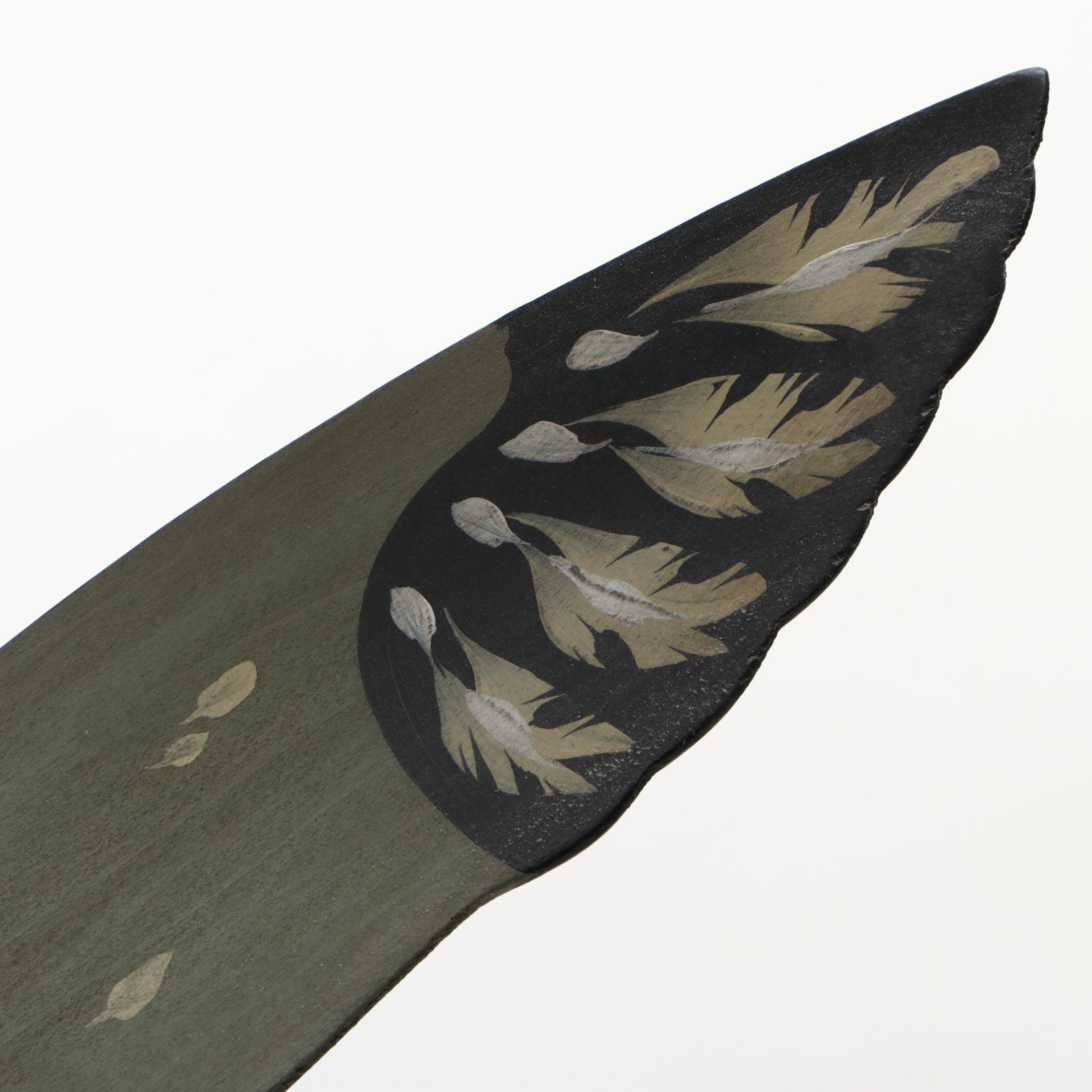 Folk Art Carved and Painted Wood Duck Whirligig