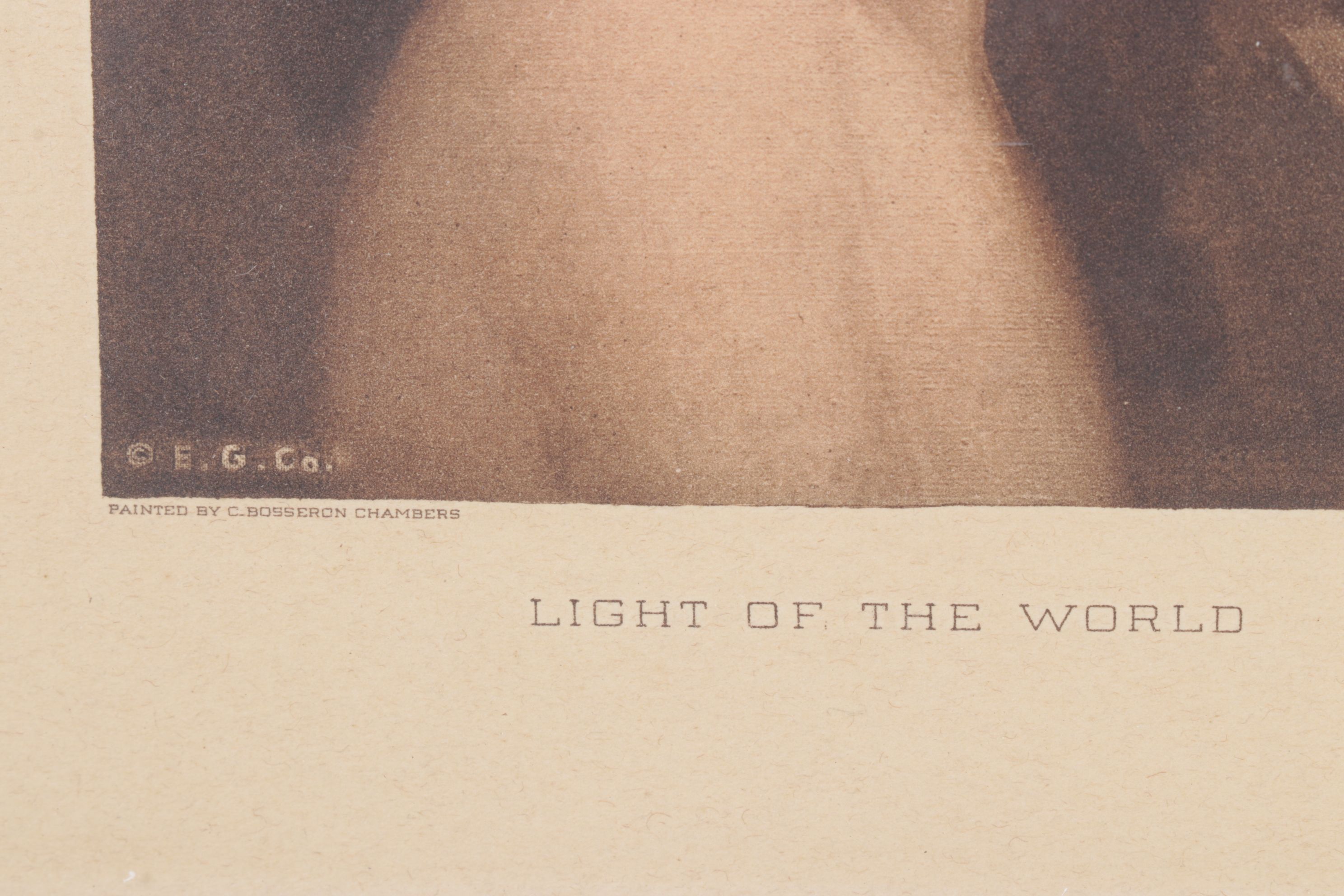 Color Photogravure After C. Bosseron Chambers "The Light of the World"