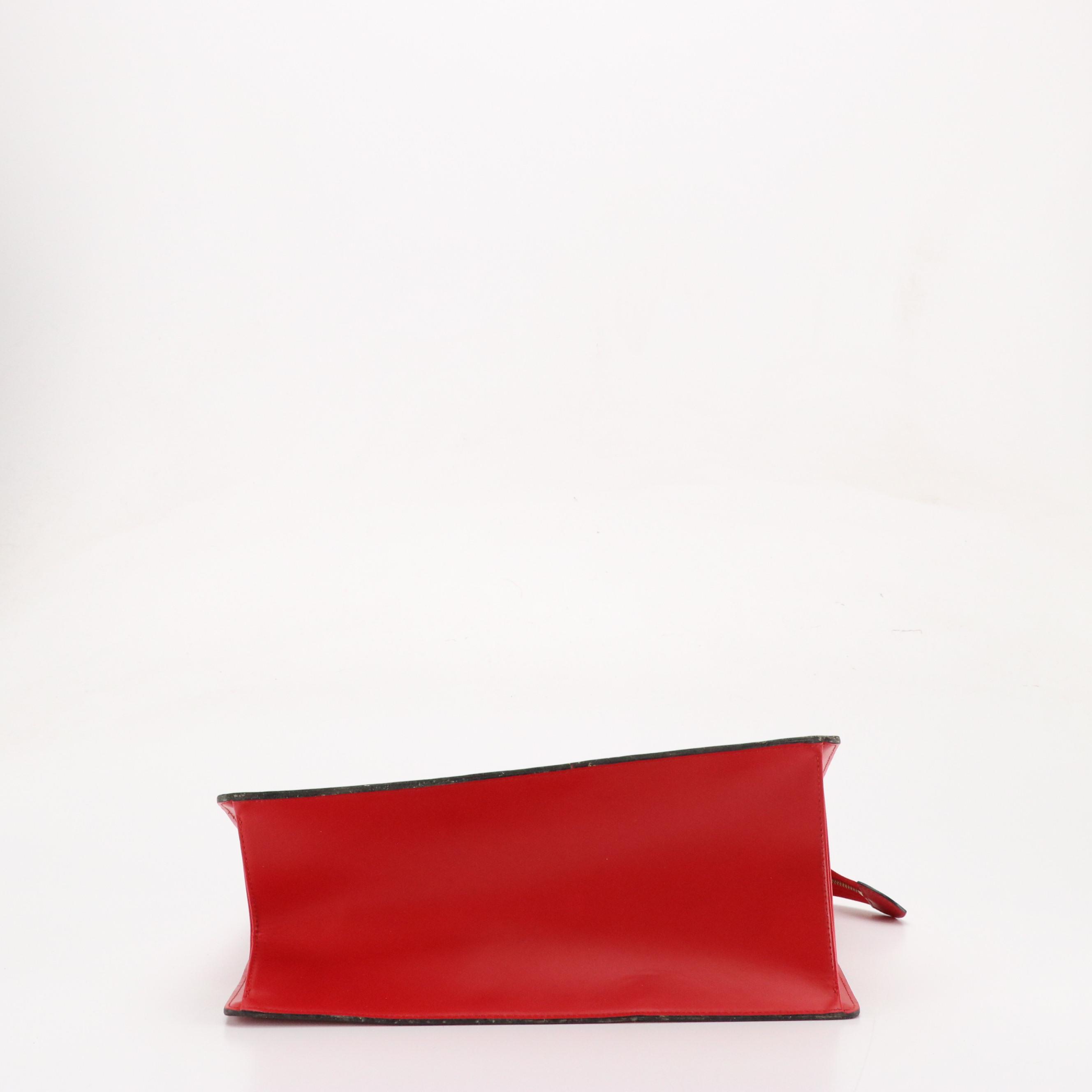 Louis Vuitton Riviera Handbag in Red Epi and Smooth Leather