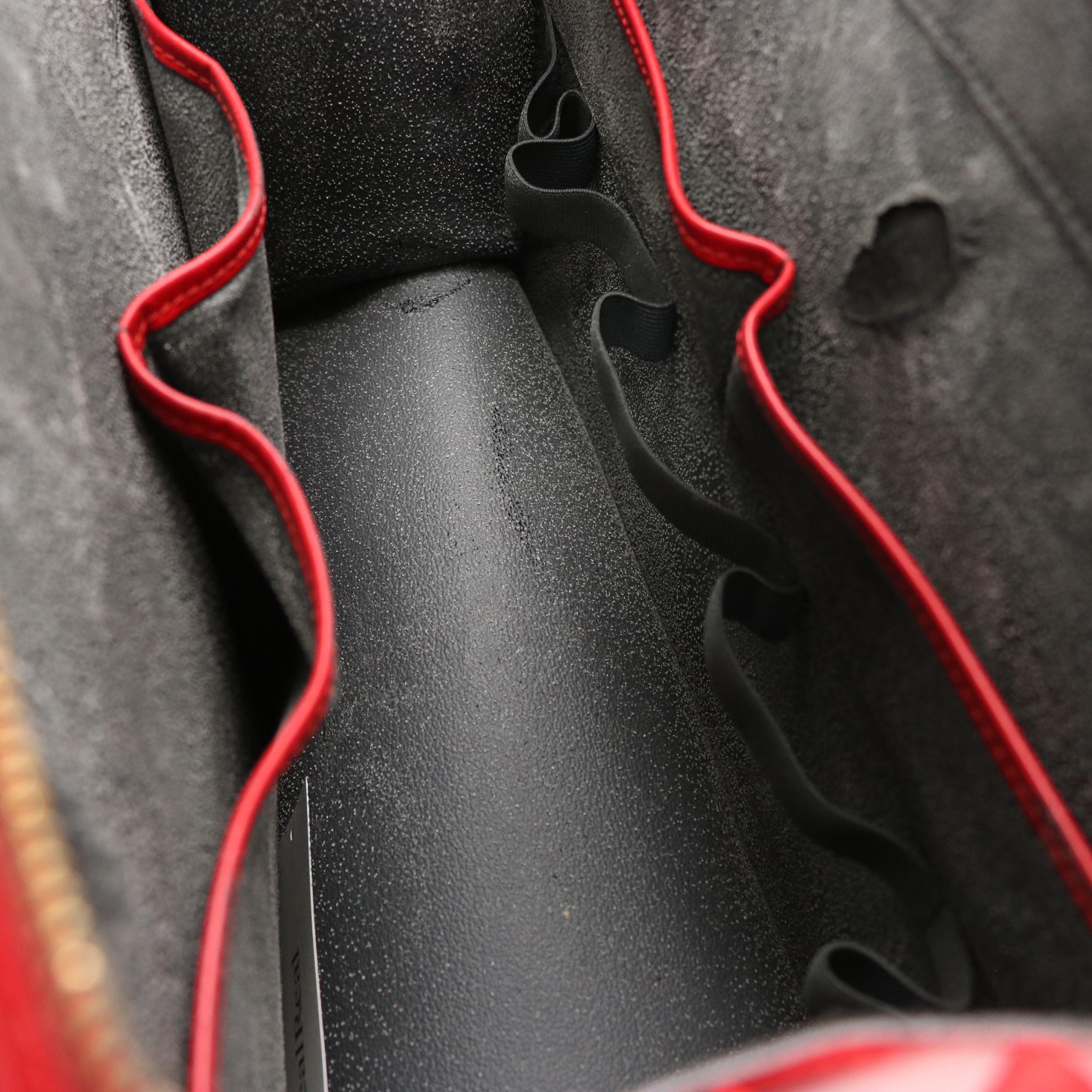 Louis Vuitton Riviera Handbag in Red Epi and Smooth Leather