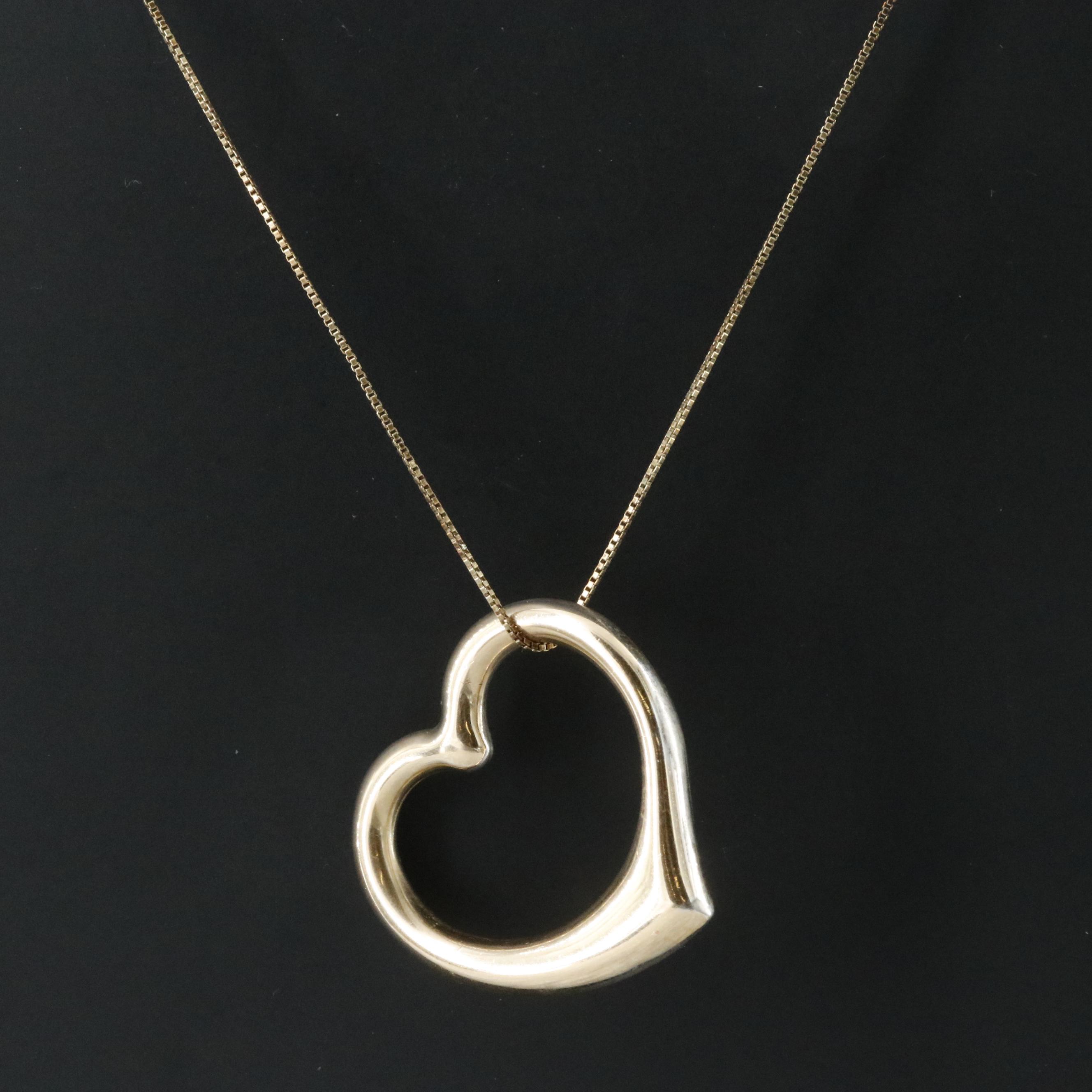 Sterling Heart Pendant Necklace